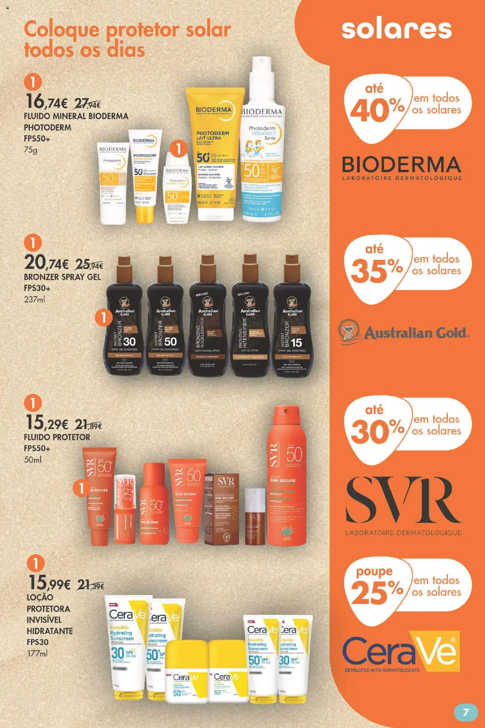 Pingo Doce Bem Estar Verão Lojas │ válido de 02/07/2026 | Página: 7 | Produtos: Protetor solar, Bronzer