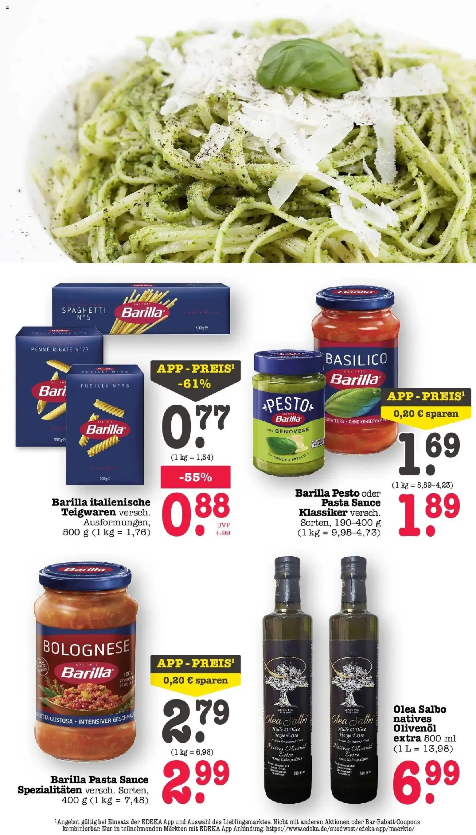 E center Prospekt Achern (ab 24.08.2026) zum Blättern | Seite: 32 | Produkte: Barilla, Spezialitäten, Barilla pesto, Pasta