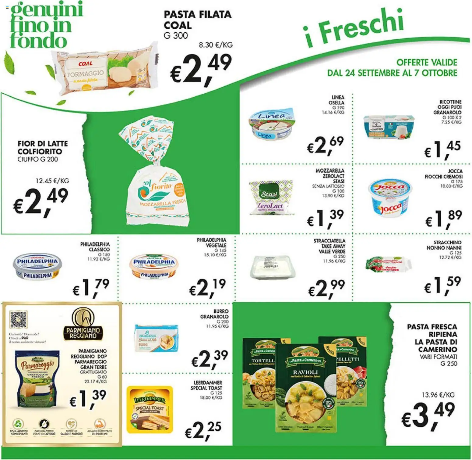 Volantino Coal del 24/09/2026 | Pagina: 14 | Prodotti: Mozzarella, Formaggio, Burro, Pasta