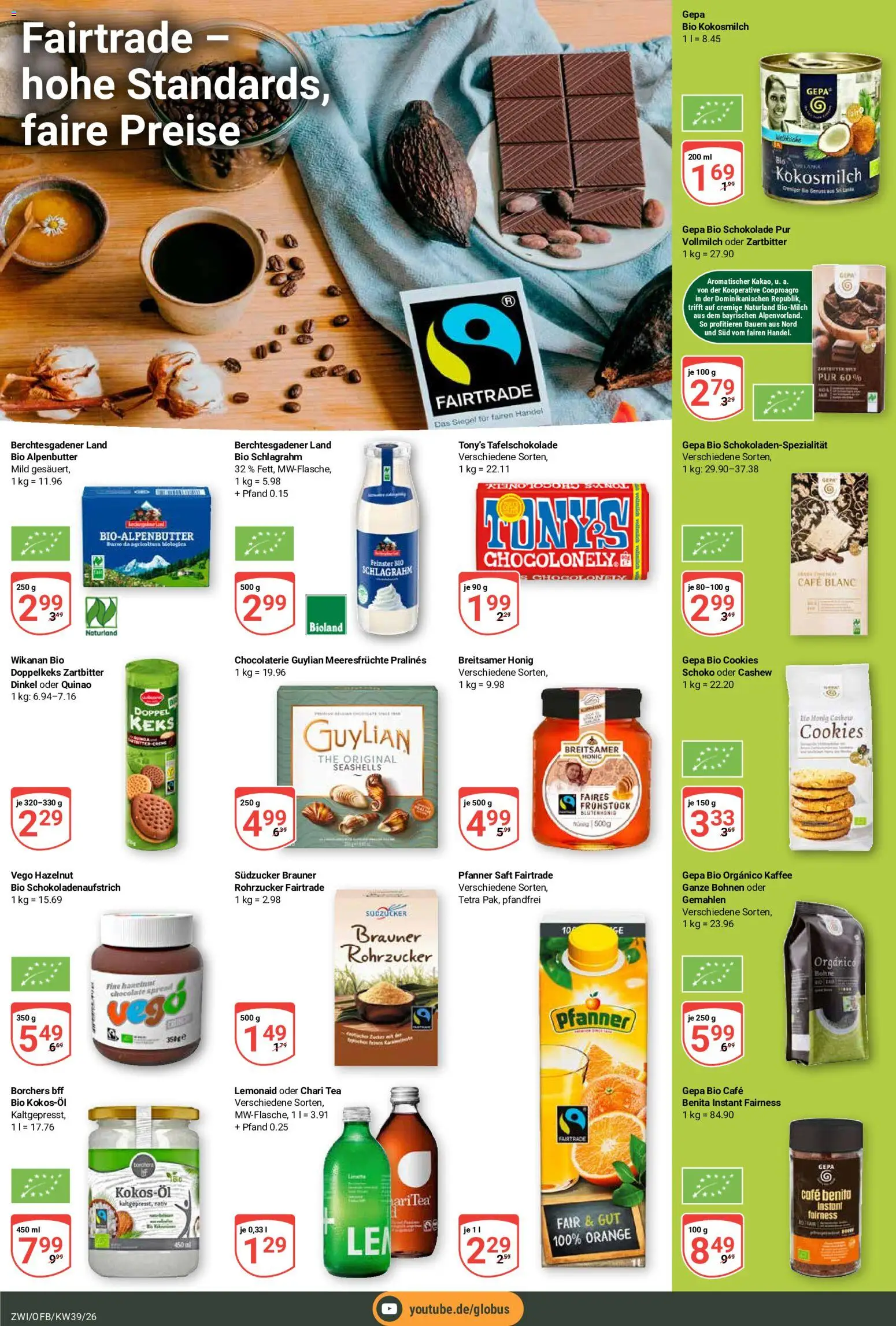 Globus Prospekt Zwickau – gültig ab 21.09.2026 | Seite: 16 | Produkte: Schokolade, Cashew, Zucker, Meeresfrüchte