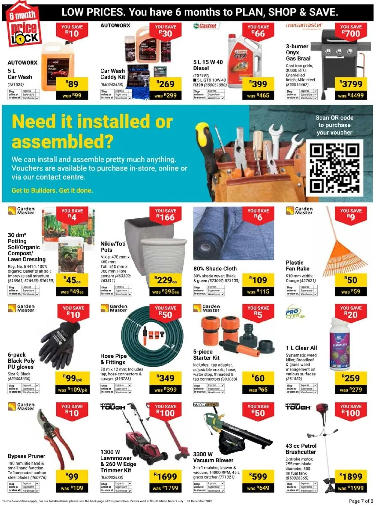 New Builders catalogue – valid from 01/07/2026 | Page: 7 | Products: Tank, Iron, Pots, Water