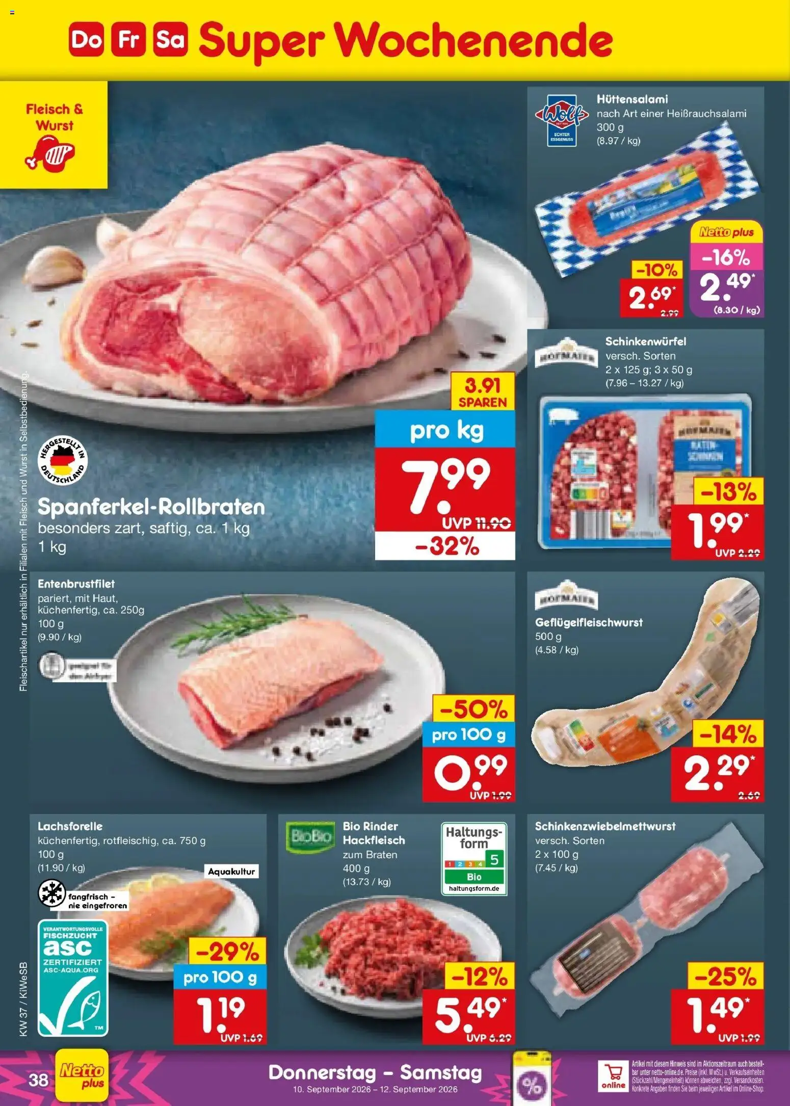 Netto Marken-Discount Prospekt Bad Friedrichshall – gültig ab 07.09.2026 | Seite: 56 | Produkte: Wurst, Fleisch, Hackfleisch