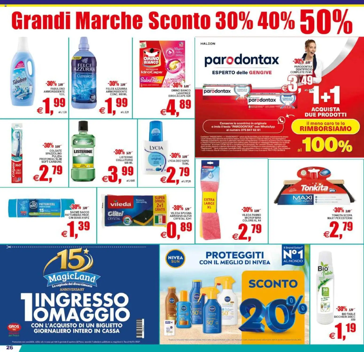 Volantino Pewex del 29.05.2026 | Pagina: 26 | Prodotti: Spugna, Panno microfibra, Spazzolino, Lavatrice