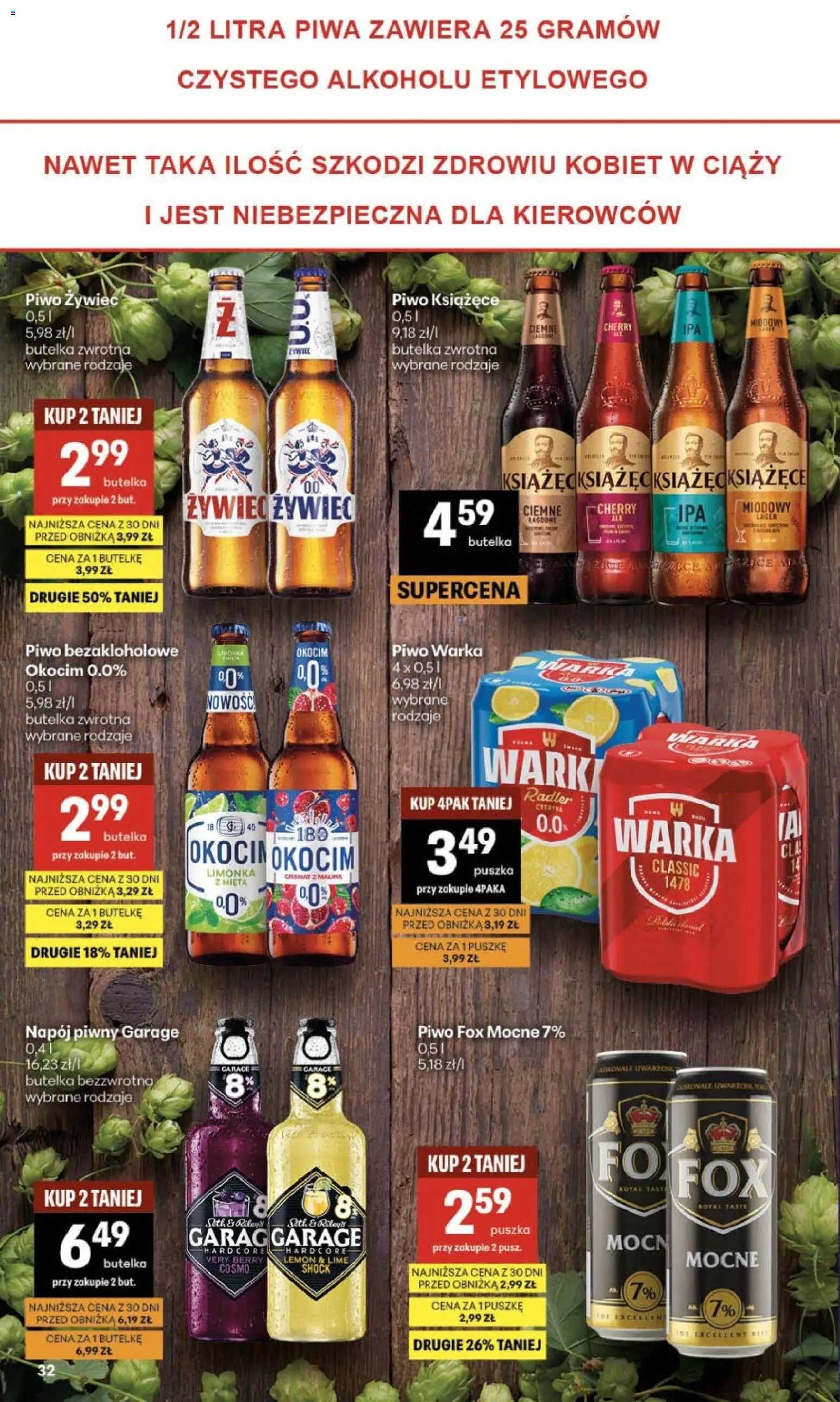 Delikatesy Centrum gazetka - Sklepy Własne od 18.06.2026 | Strona: 32 | Produkty: Limonka, Mięta, Warka, Piwo