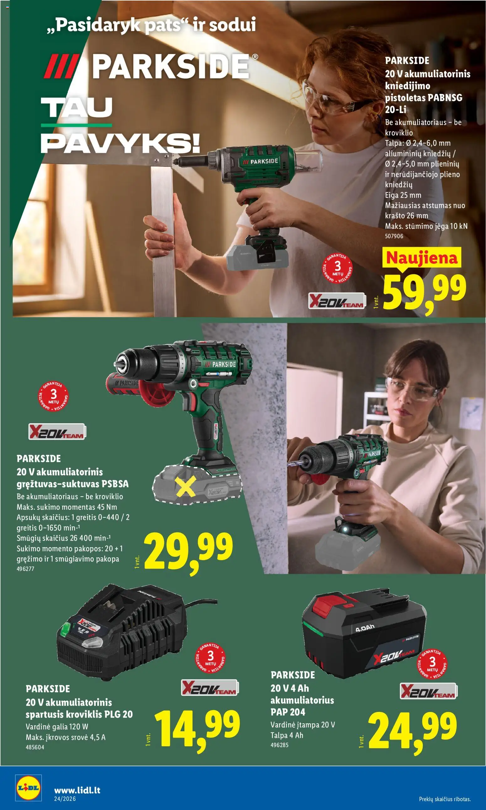 LIDL akcijos nuo 08.06.2026 | Puslapis: 20 | Prekių: Akumuliatorius