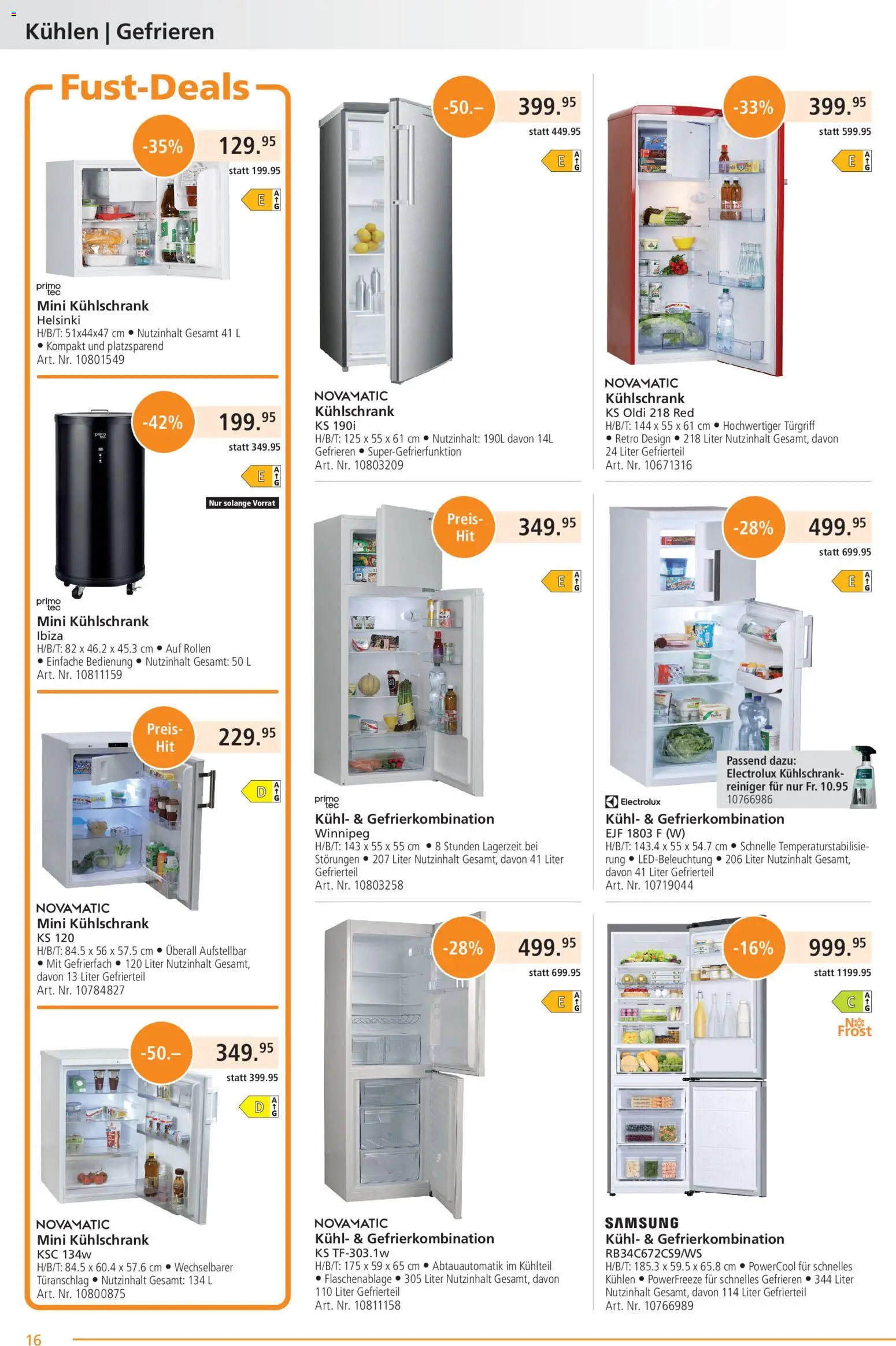 Fust aktionen – gültig ab 26.05.2026 | Seite: 16 | Produkte: Samsung, Kühlschrank