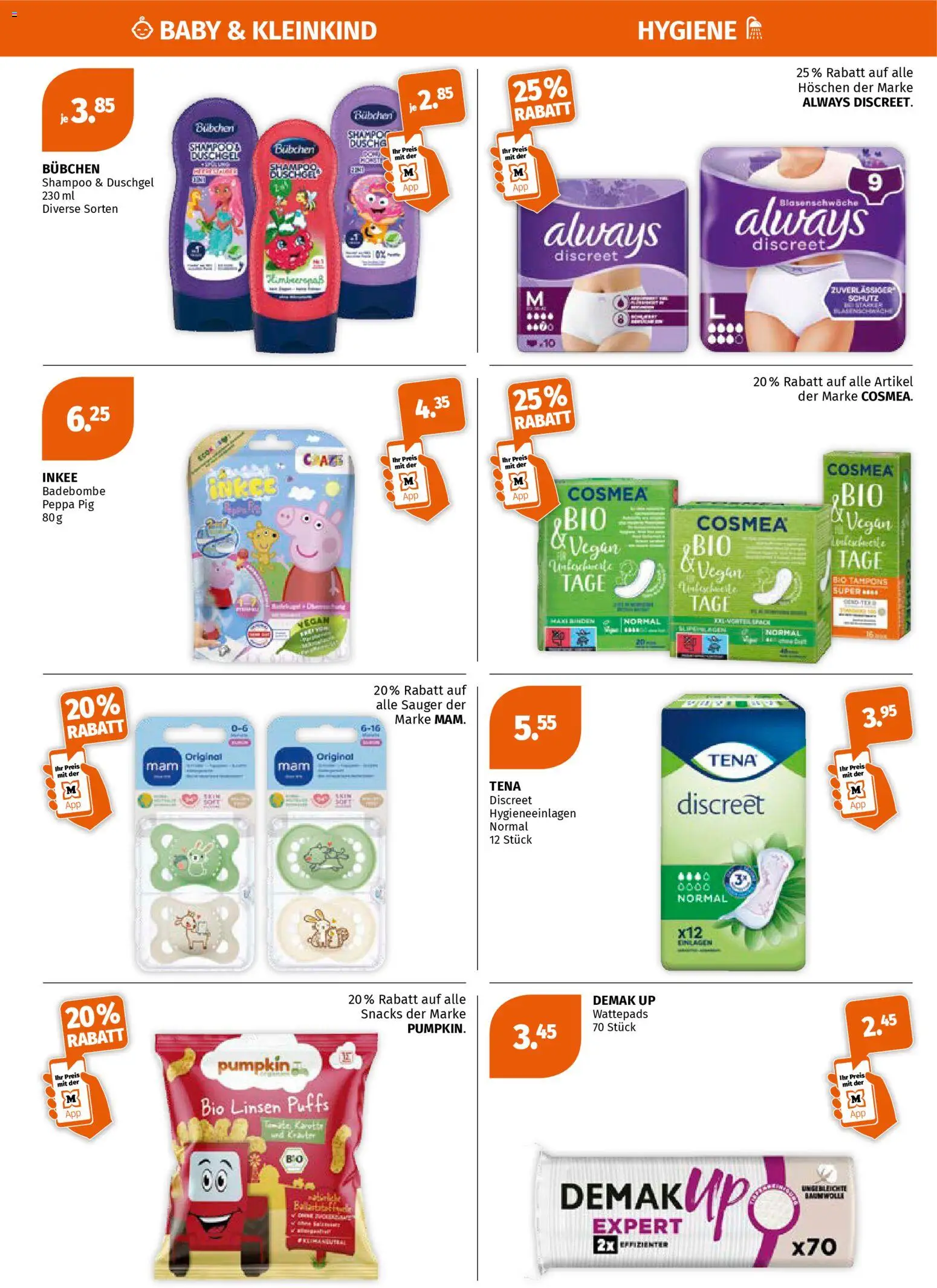 Müller aktionen – gültig ab 09.04.2026 | Seite: 6 | Produkte: Shampoo, Duschgel, Wattepads, Höschen