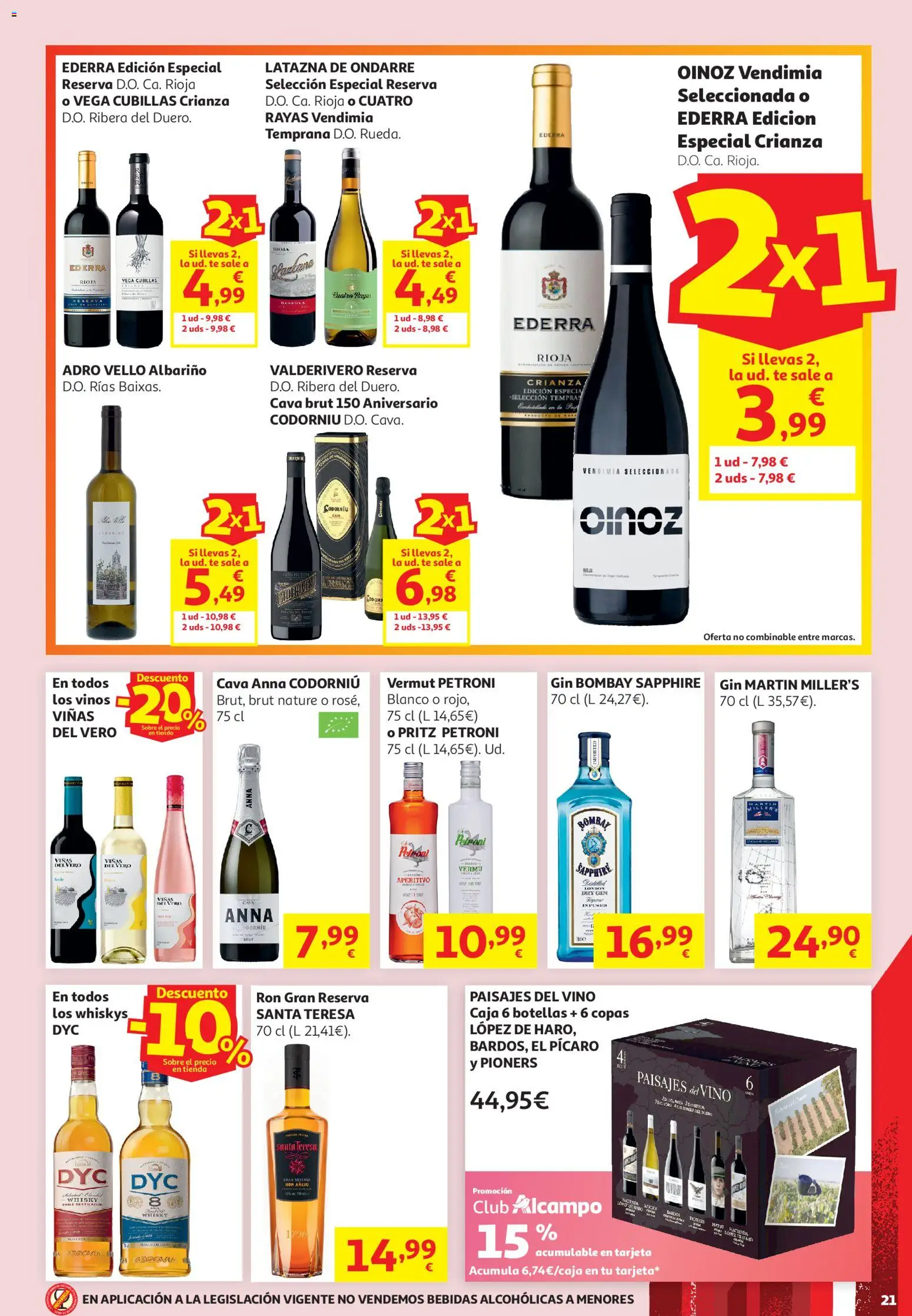 Alcampo - HG General │ válido desde el 16.06.2026 | Página: 21 | Productos: Ron, Vino, Té, Caja