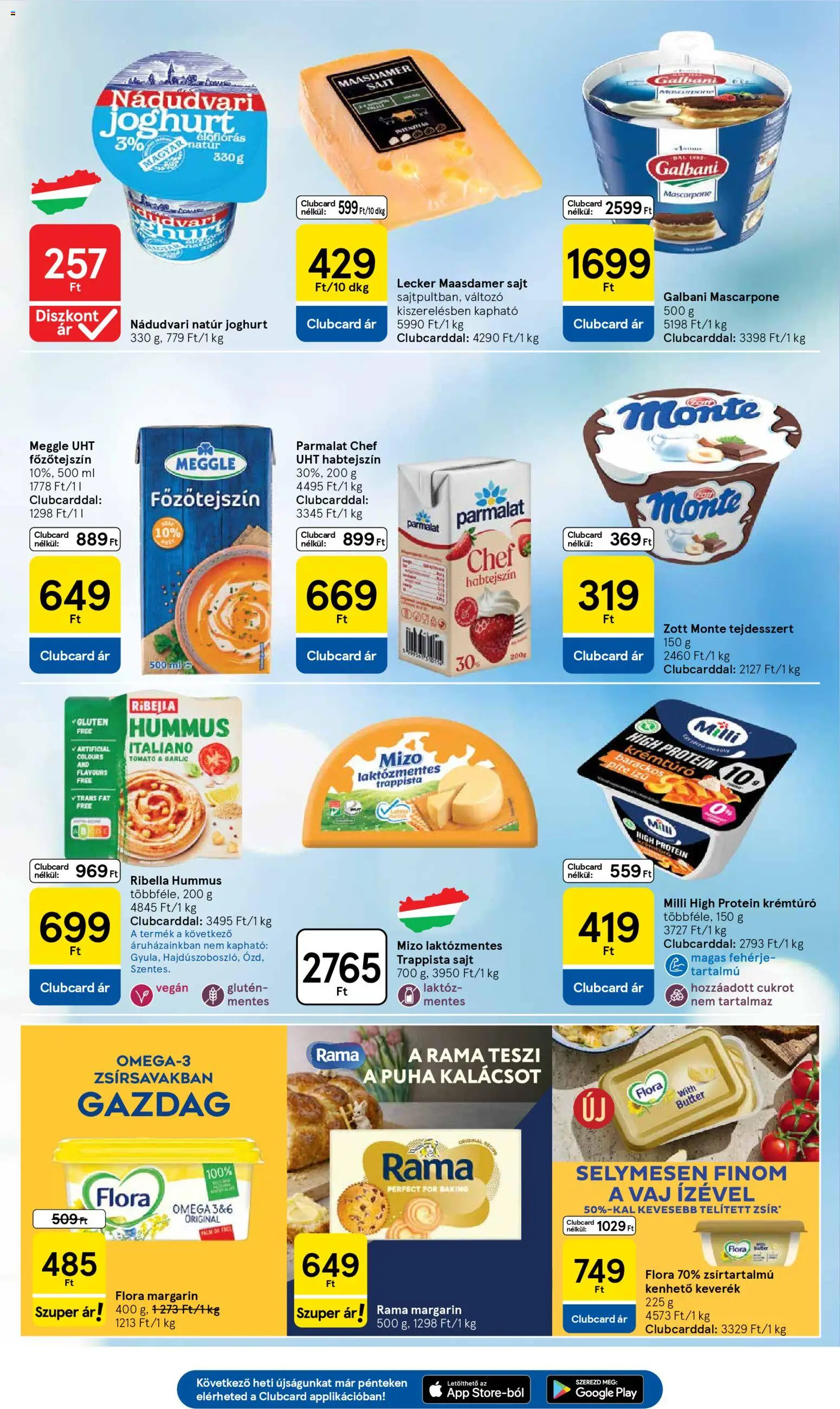 Tesco akciós ujság - amely érvényes a következő dátumtól: 2026.03.31. | Oldal: 23 | Termékek: Krémtúró, Főzőtejszín, Fehérje, Vegán