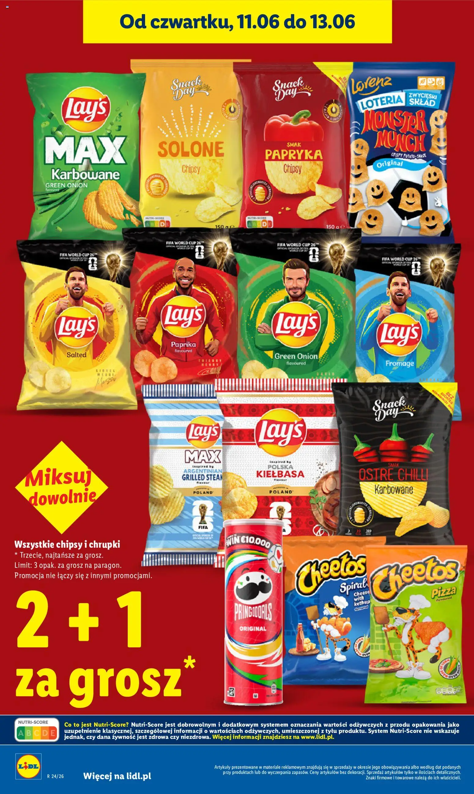 Lidl gazetka od 11.06.2026 | Strona: 16 | Produkty: Kiełbasa, Chipsy, Chrupki, Pringles