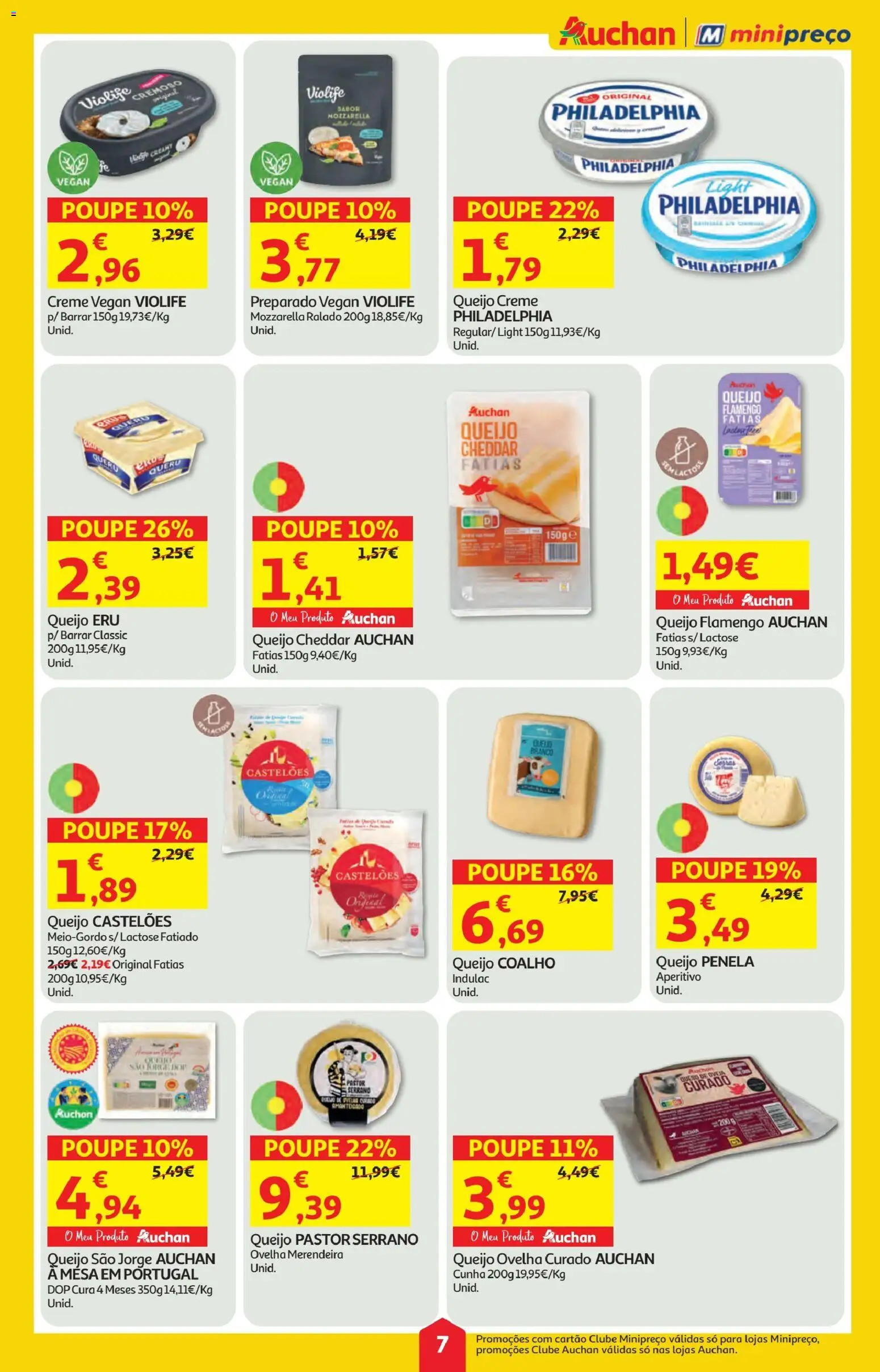 Minipreço folheto │ válido de 16.04.2026 | Página: 7 | Produtos: Queijo creme, Mesa, Queijo, Creme