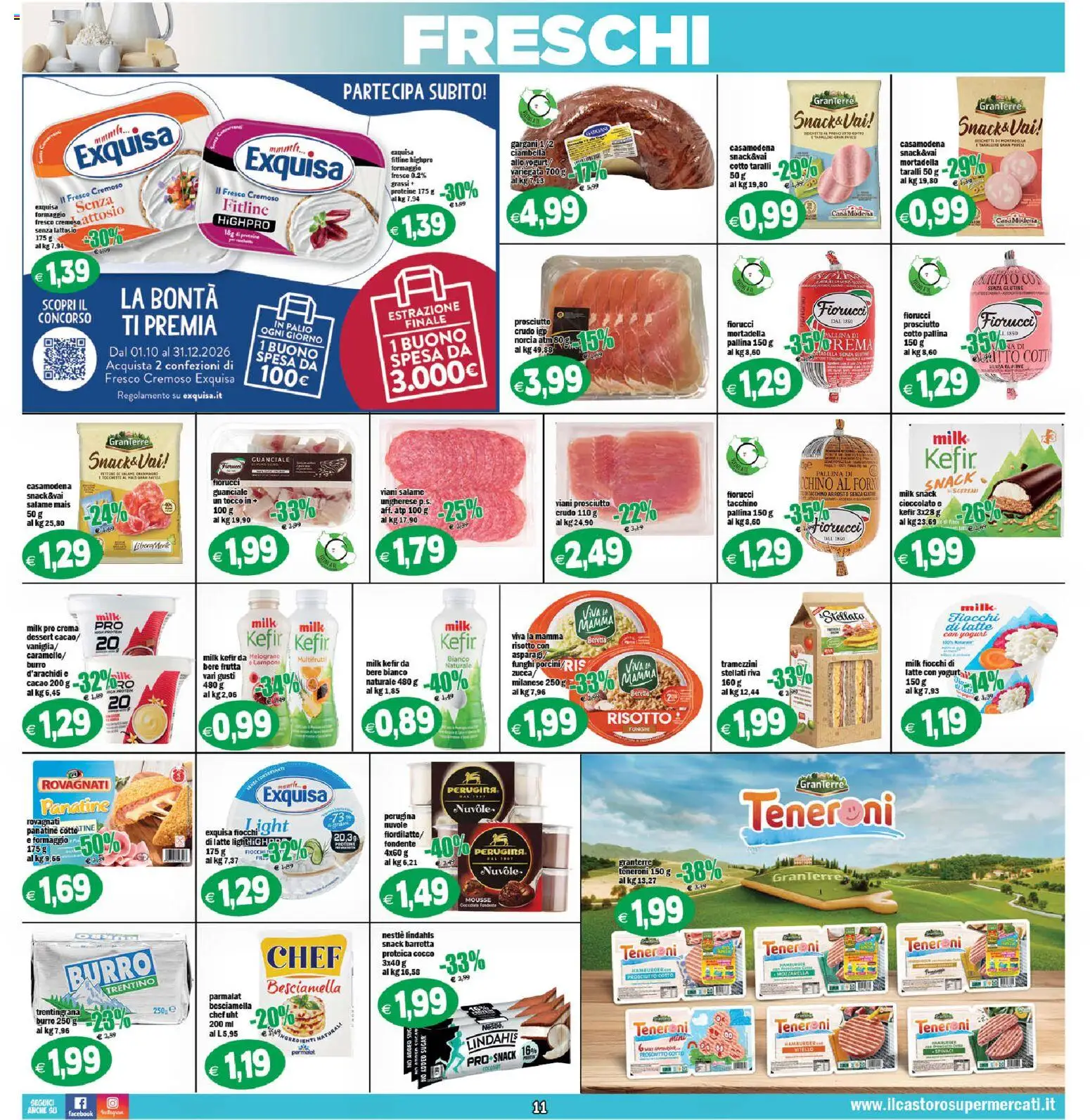 Volantino Il Castoro del 02/10/2026 | Pagina: 11 | Prodotti: Fiocchi, Latte, Cocco, Taralli
