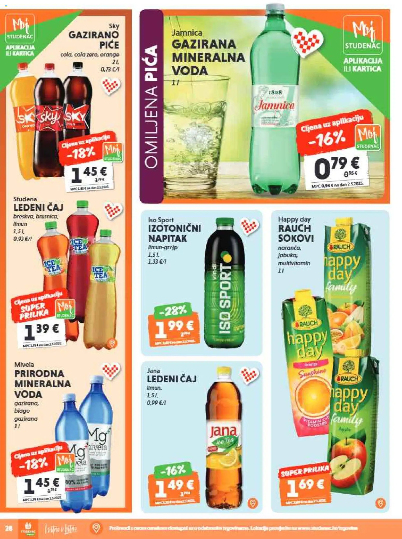 Studenac katalog | vrijedi od 15.07.2026 | Stranica: 28 | Proizvodi: Ledeni čaj, Jamnica, Voda, Limun