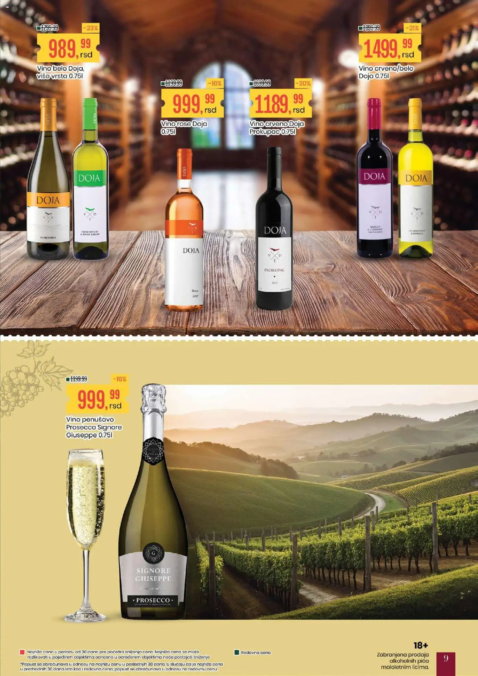 Aroma Market katalog - važi od 23.10.2026 | Strana: 9 | Proizvode: So, Prosecco, Pica, Vino