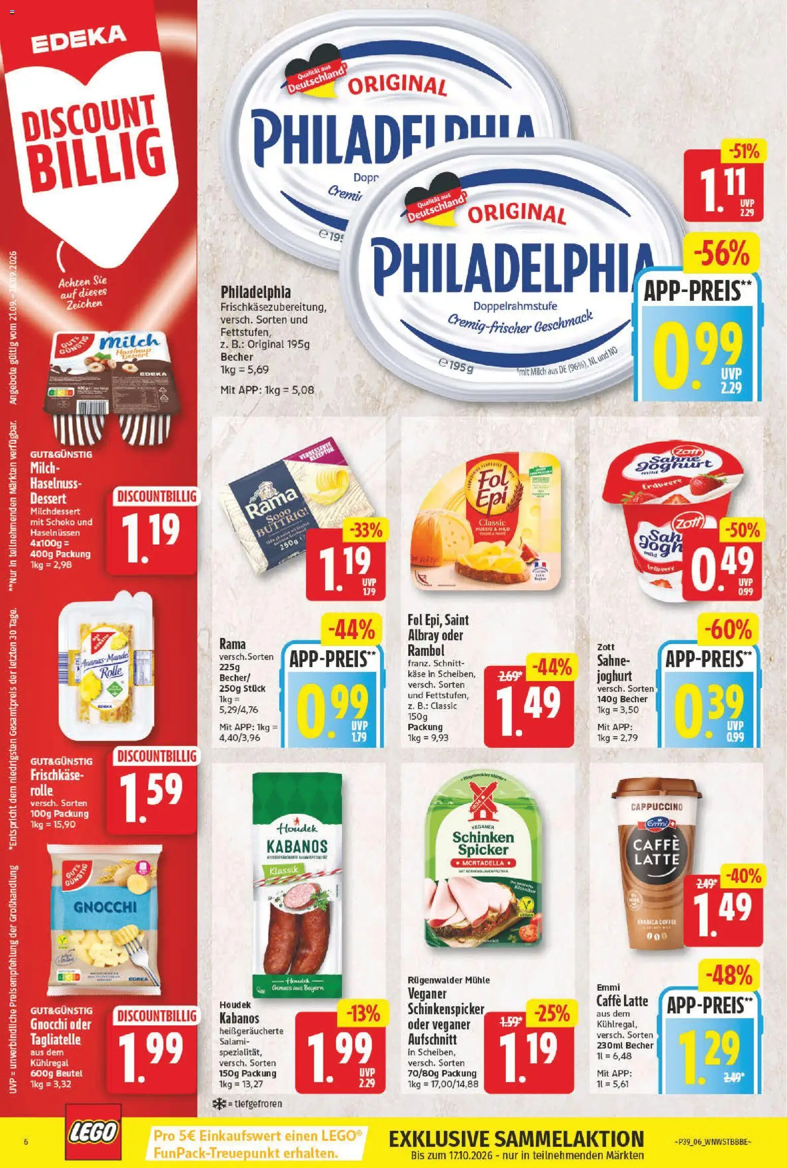 NP Discount Prospekt – gültig ab 21.09.2026 | Seite: 6 | Produkte: Käse, Schinken, Sahne, Frischkase