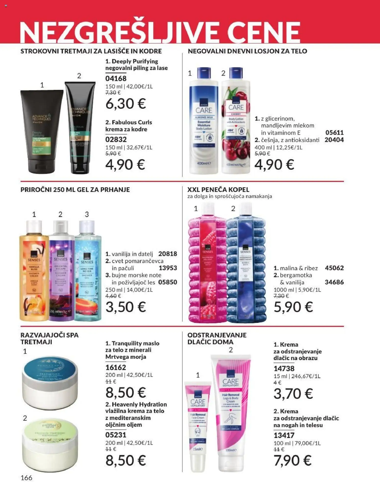 Novi Avon katalog ponudbe – veljaven od 30.06.2026 | Stran: 166 | Izdelki: Kopel, Gel za prhanje, Peneča kopel, Piling