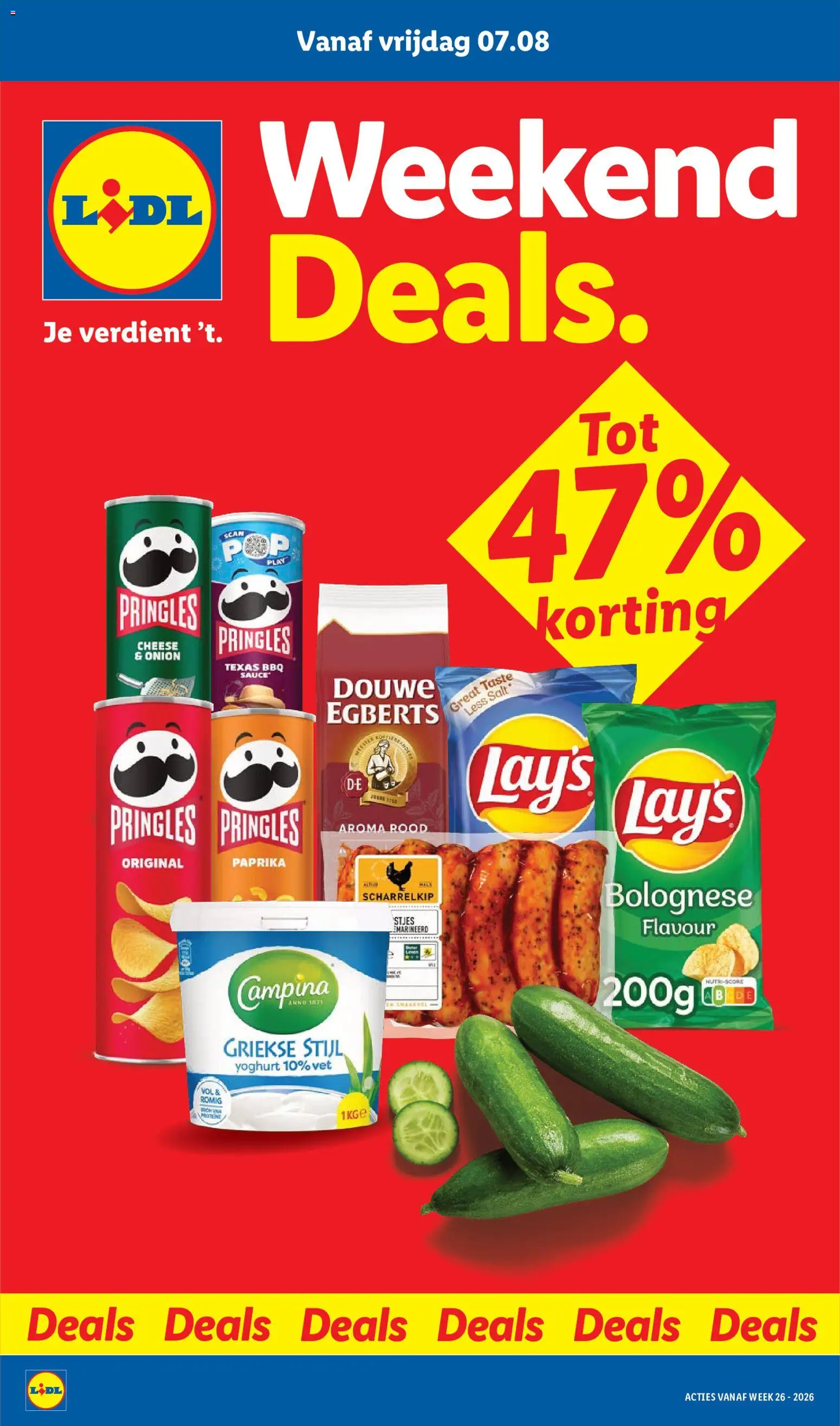 {H1} | Pagina: 1 | Producten: Yoghurt, Chips, Kész piskótalap, Pringles