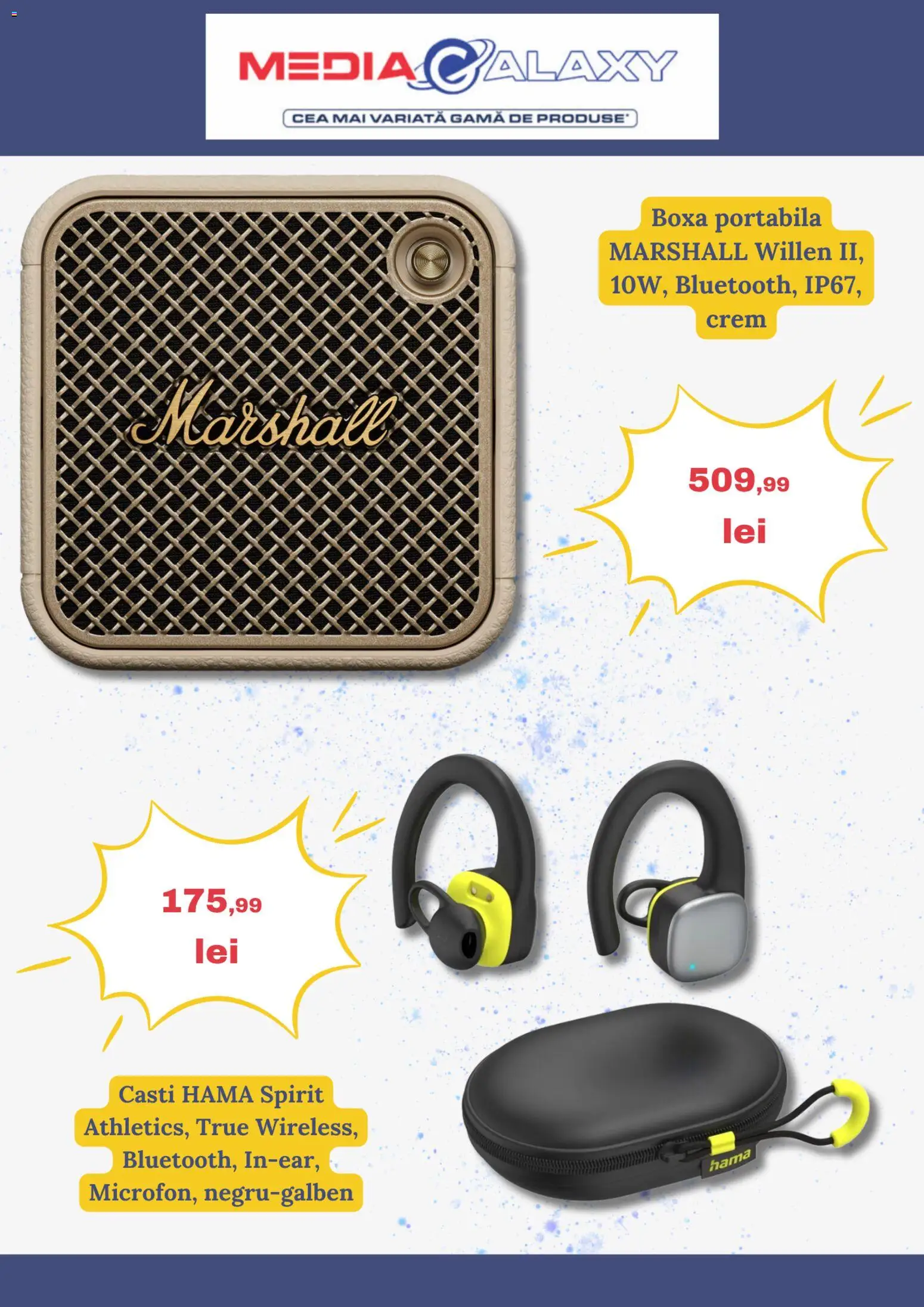 Noul catalog Media Galaxy – valabil de la 21.05.2026 | Pagină: 2 | Produse: Căști, Boxă portabilă
