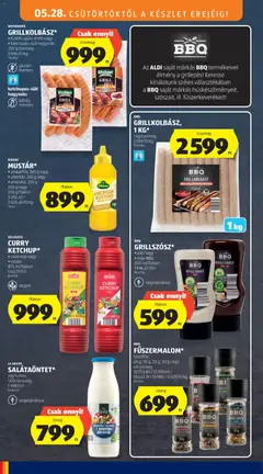 MUSTÁR*, • jalapeñós, 265 g vagy • uborkás, 265 g vagy • amerikai, 255 g, 265 g vagy 255 g/flakon - amely érvényes a következő dátumtól: 28.05.2026 | Oldal: 22