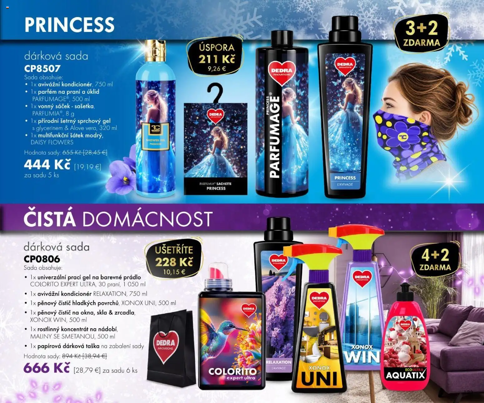 Nové Dedra akcie – leták je platný od 23.10.2026 | Strana: 23 | Produkty: Parfém, Kondicionér, Taška, Maliny