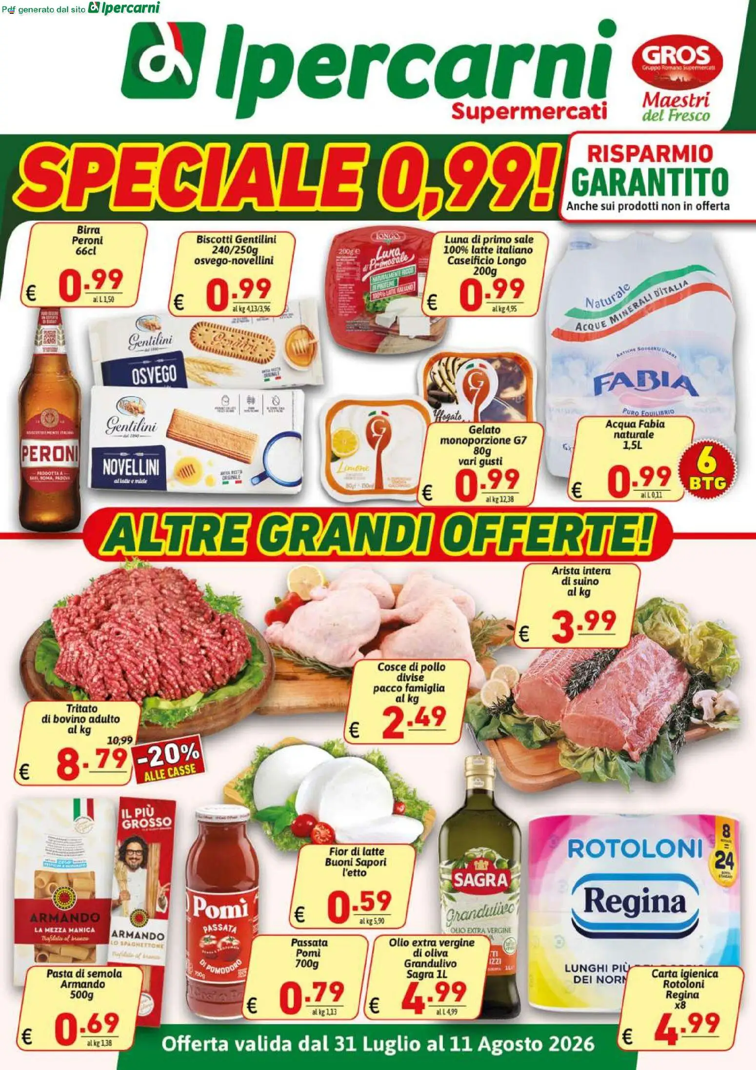 Volantino Ipercarni del 31/07/2026 | Pagina: 1