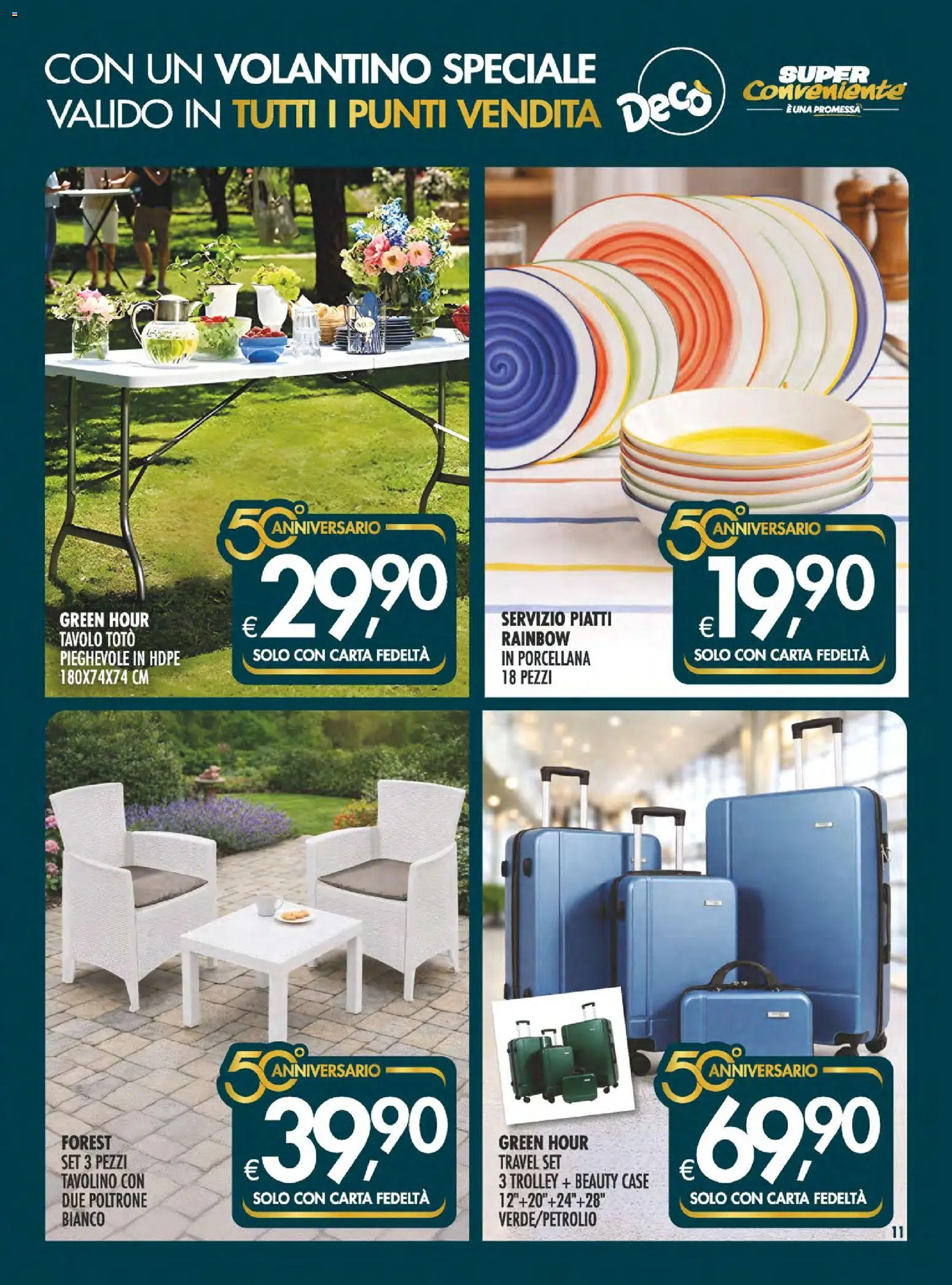 Volantino SuperConveniente del 07.05.2026 | Pagina: 11 | Prodotti: Tavolino, Trolley, Tavolo
