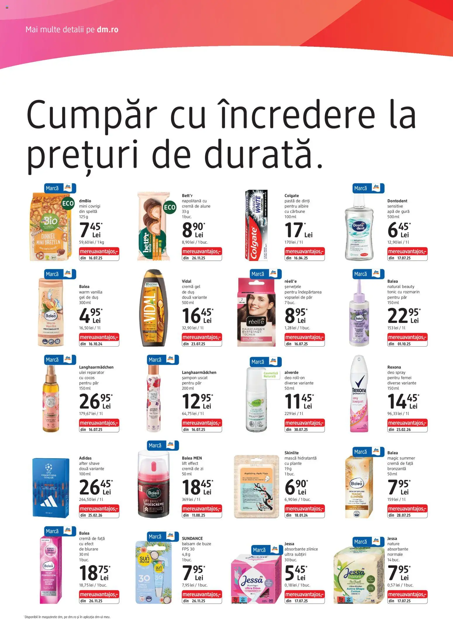 Noul catalog DM drogeriemarkt – valabil de la 14.05.2026 | Pagină: 2 | Produse: Cremă de zi, Ulei, Deodorant, Șampon uscat