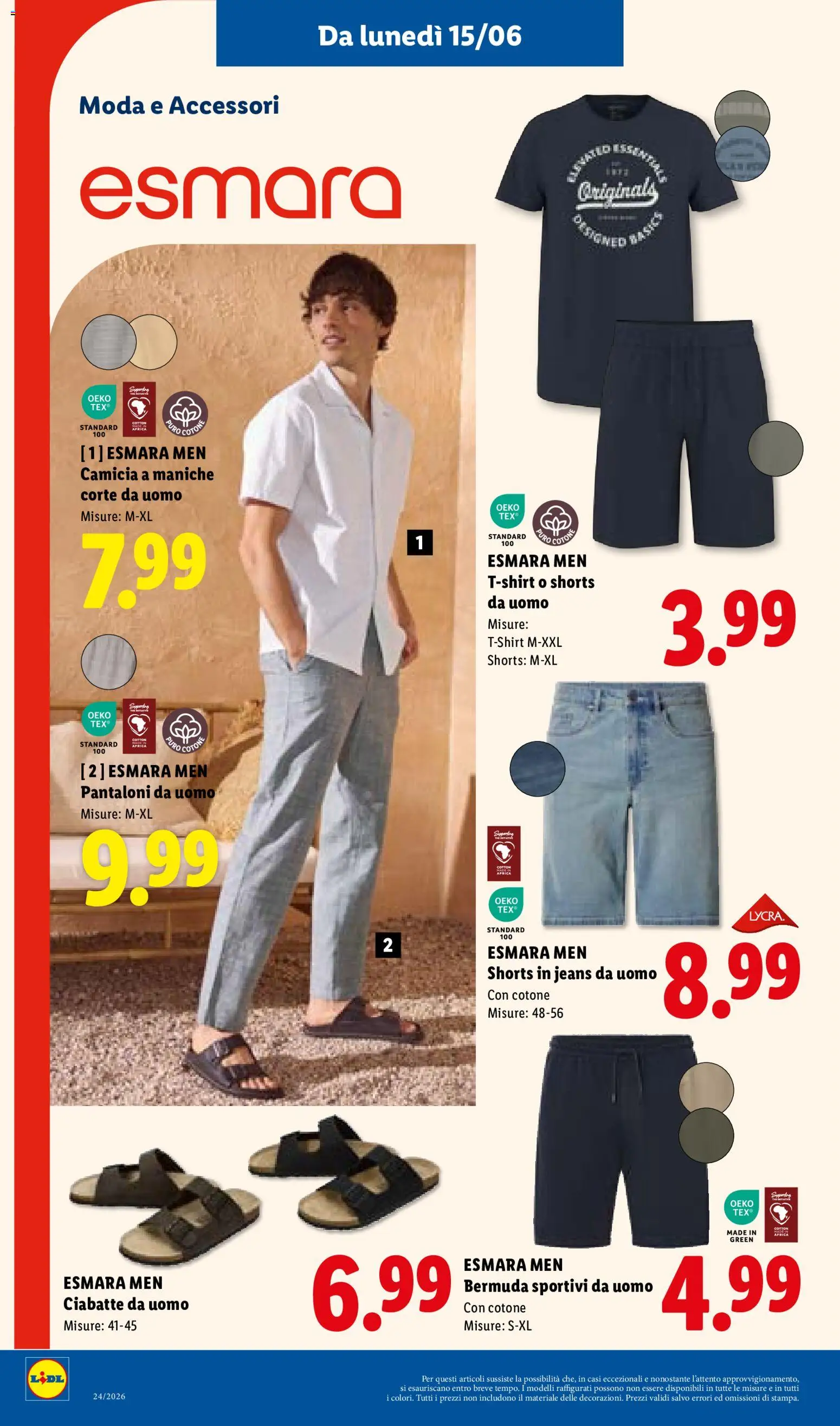 Volantino Lidl del 11.06.2026 | Pagina: 38 | Prodotti: Camicia, Ciabatte, T-shirt, Jeans