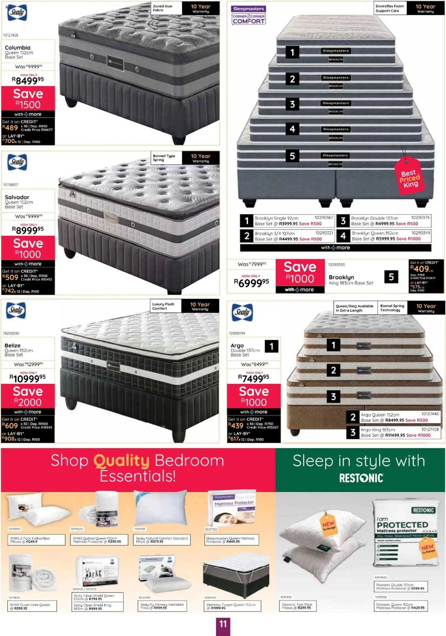 New Bradlows catalogue – valid from 15/10/2026 | Page: 11 | Products: Duvet, Mattress, Pillow