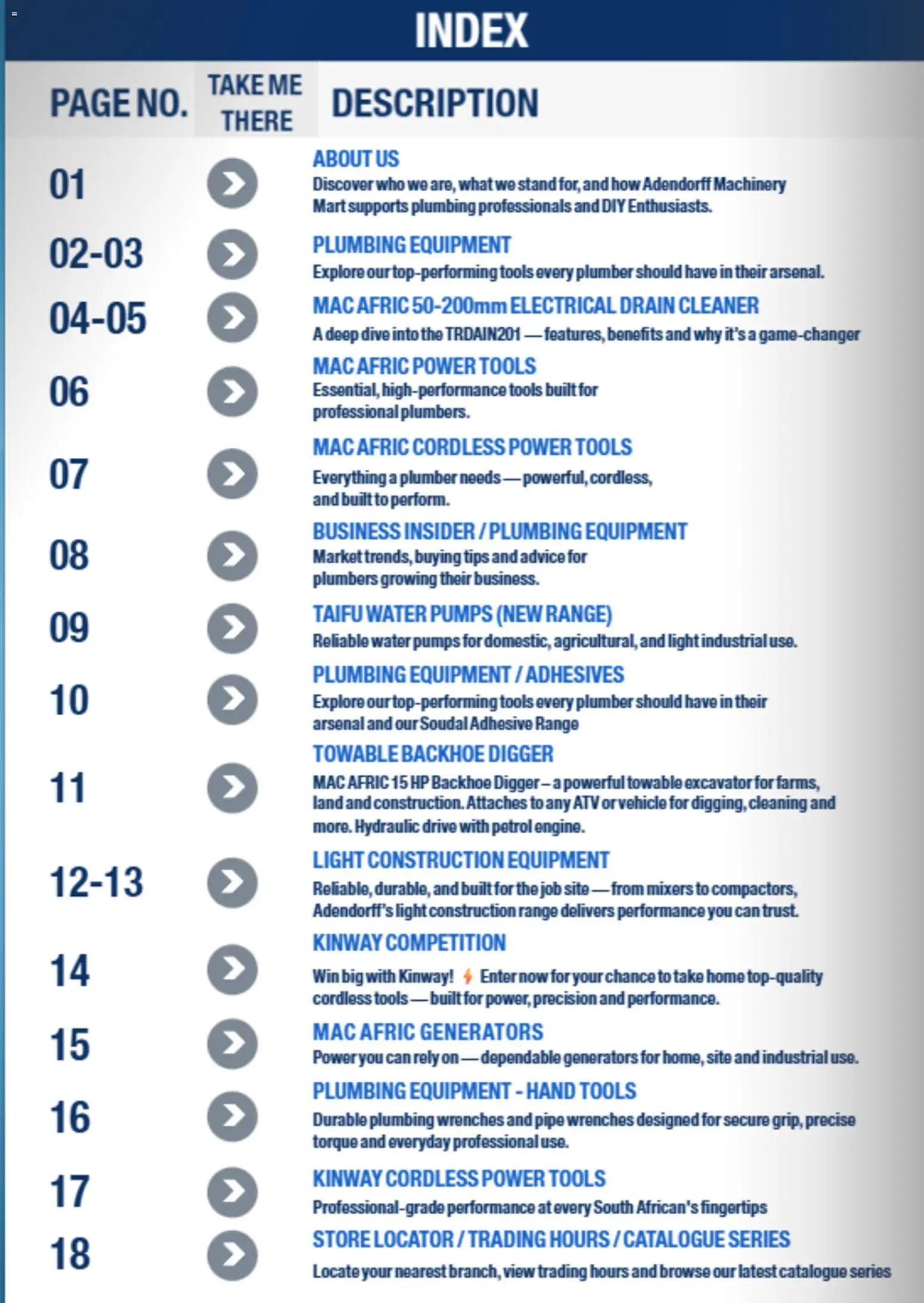 New Adendorff catalogue – valid from 01.01.2026 | Page: 2 | Products: Pumps, Light, Adhesive, Pipe