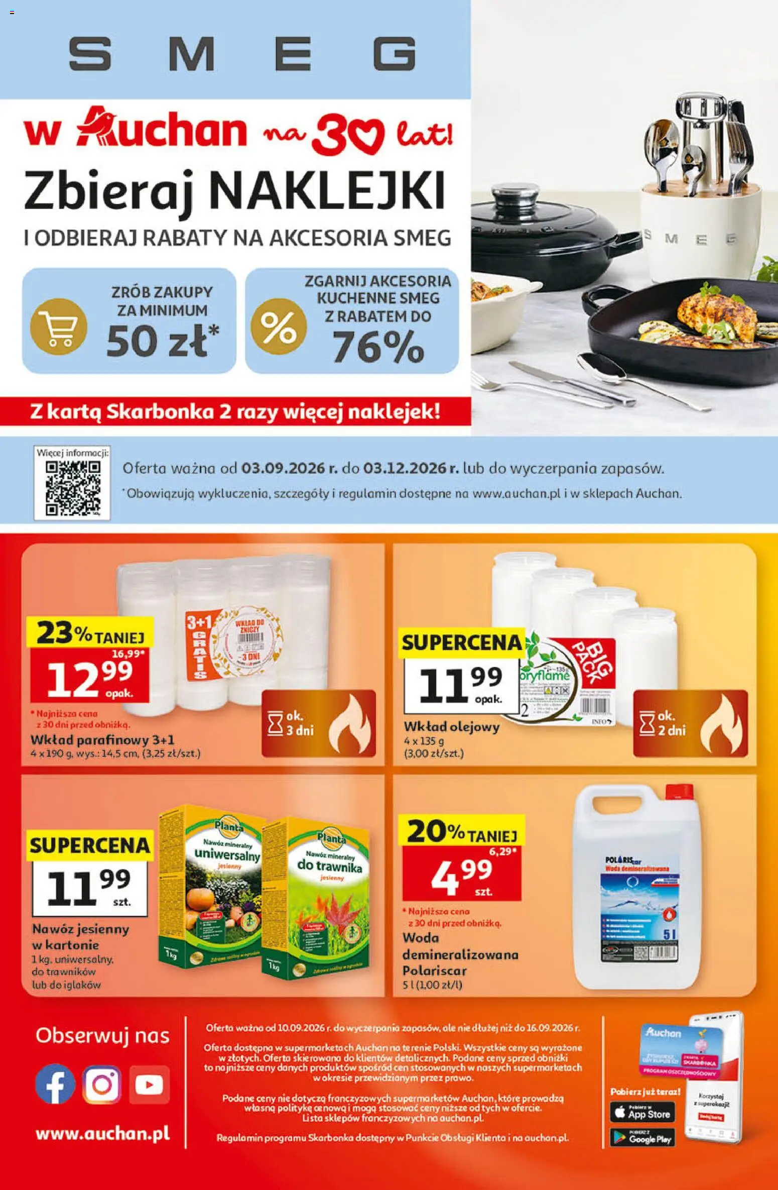 Auchan gazetka od 10.09.2026 | Strona: 8 | Produkty: Karta, Naklejki, Nawóz, Woda