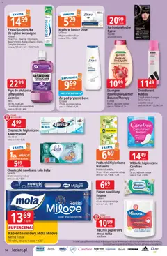 Pogląd oferty "E.Leclerc gazetka" - ważna od 02.06.2026 | Strona: 14 | Produkty: Karta, Papier toaletowy, Szampon, Mydło