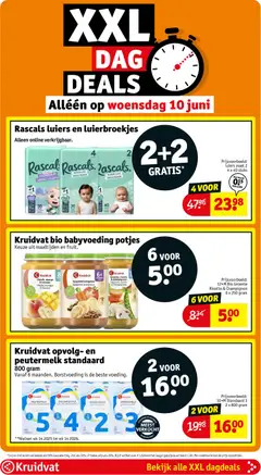 Kruidvat bio babyvoeding potjes, Keuze uit maaltijden en fruit. - Voorbeeld van een folder van Kruidvat, geldig van 09.06.2026 | Pagina: 54