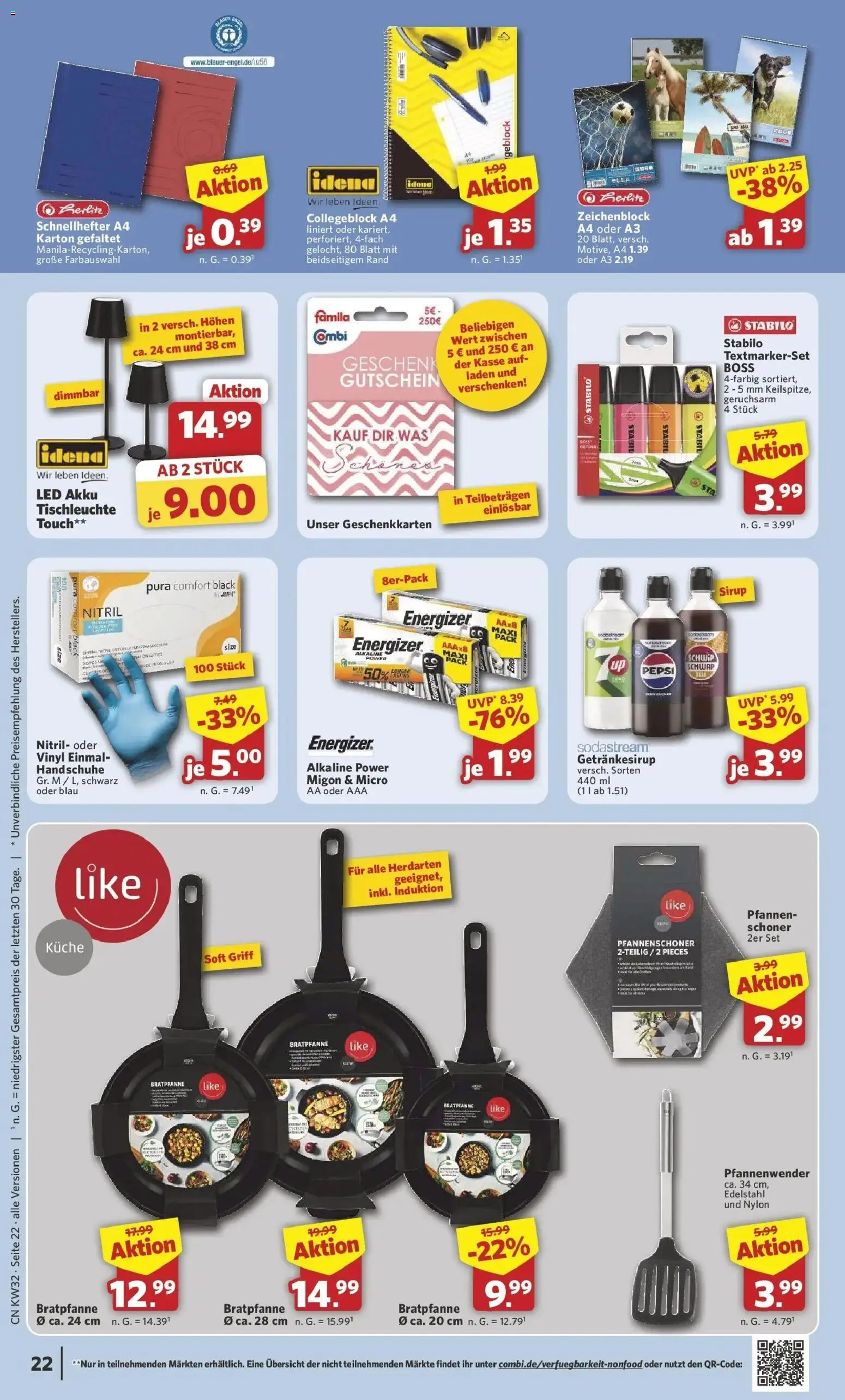 Combi Prospekt Borchen (ab 03.08.2026) zum Blättern | Seite: 26 | Produkte: Küche, Sirup, Pepsi, Handschuhe