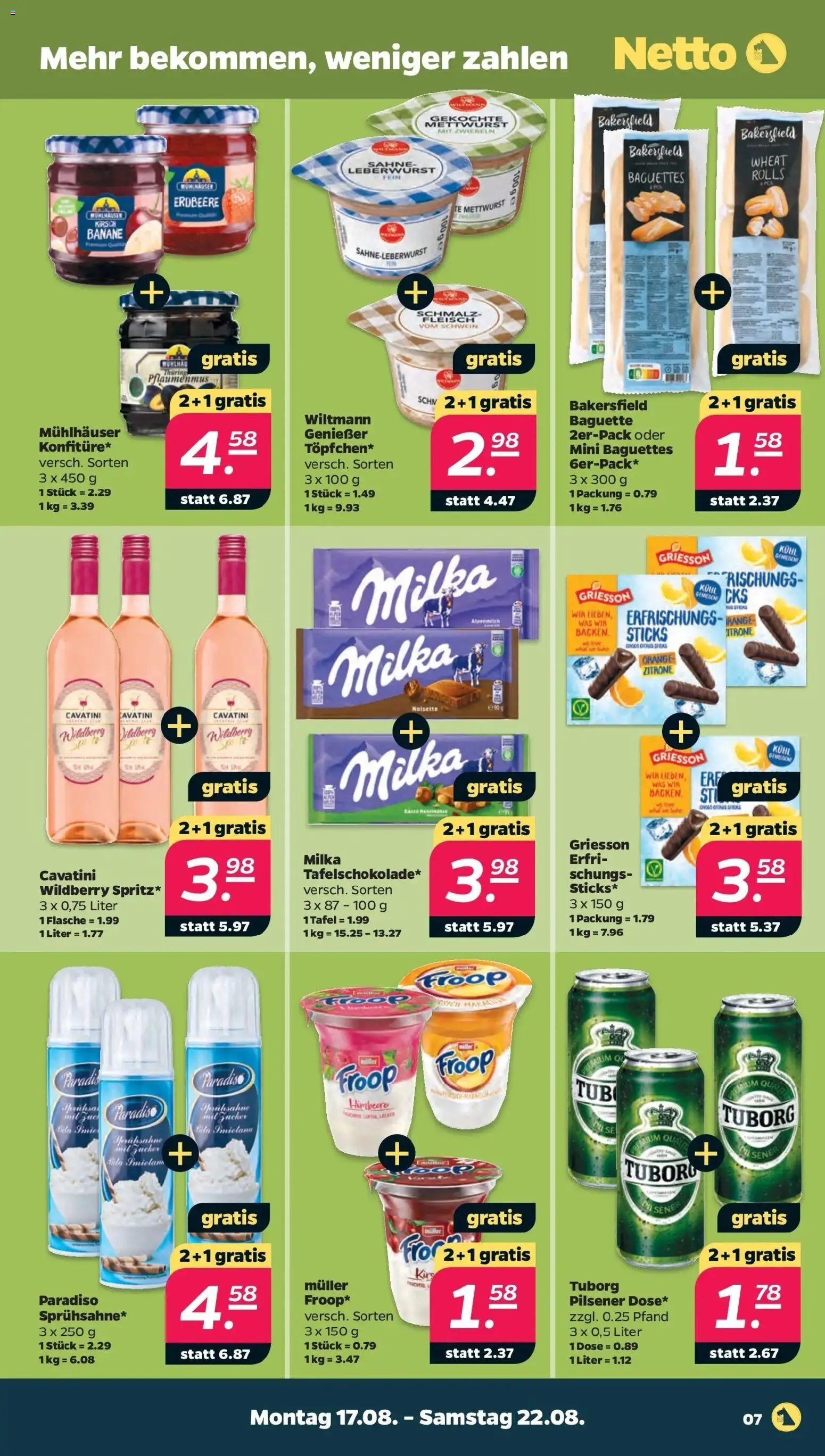 Netto - Netto APS : Wochenangebote ab 17.08.2026 → Angebote nächste Woche | Seite: 9 | Produkte: Baguette, Zwiebeln, Zitrone, Fleisch