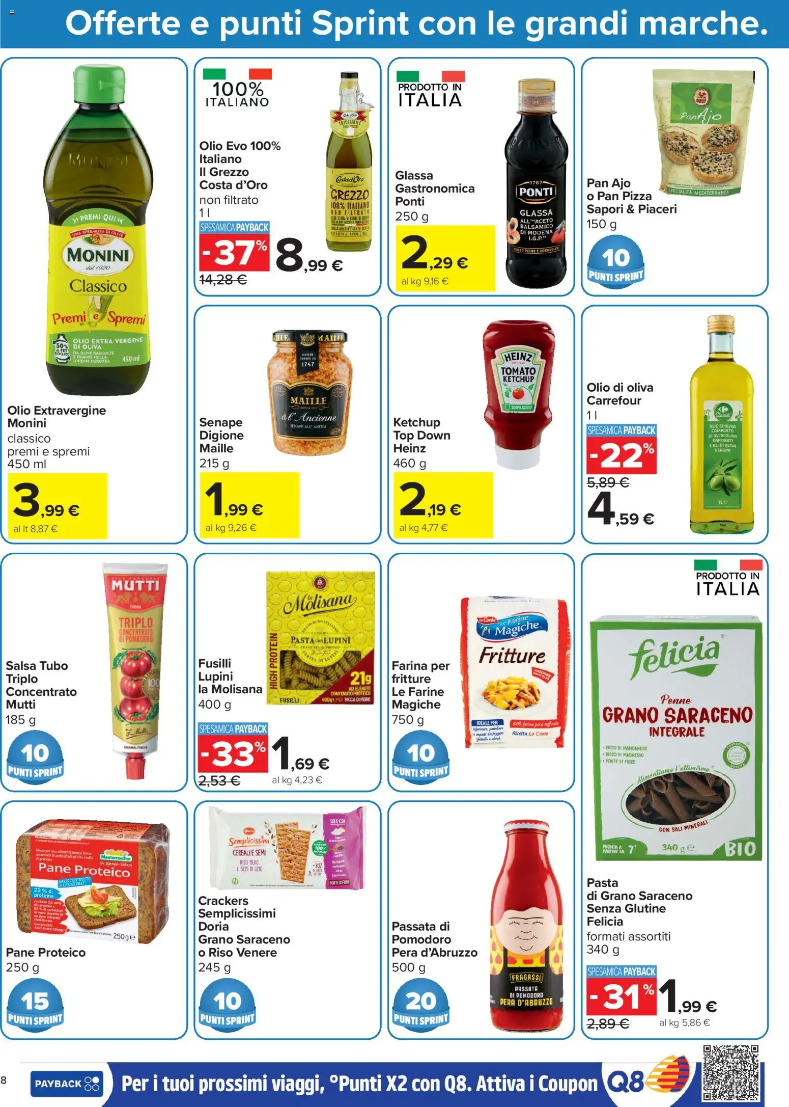 Volantino Carrefour del 13/07/2026 | Pagina: 8 | Prodotti: Pane, Riso, Crackers, Senape