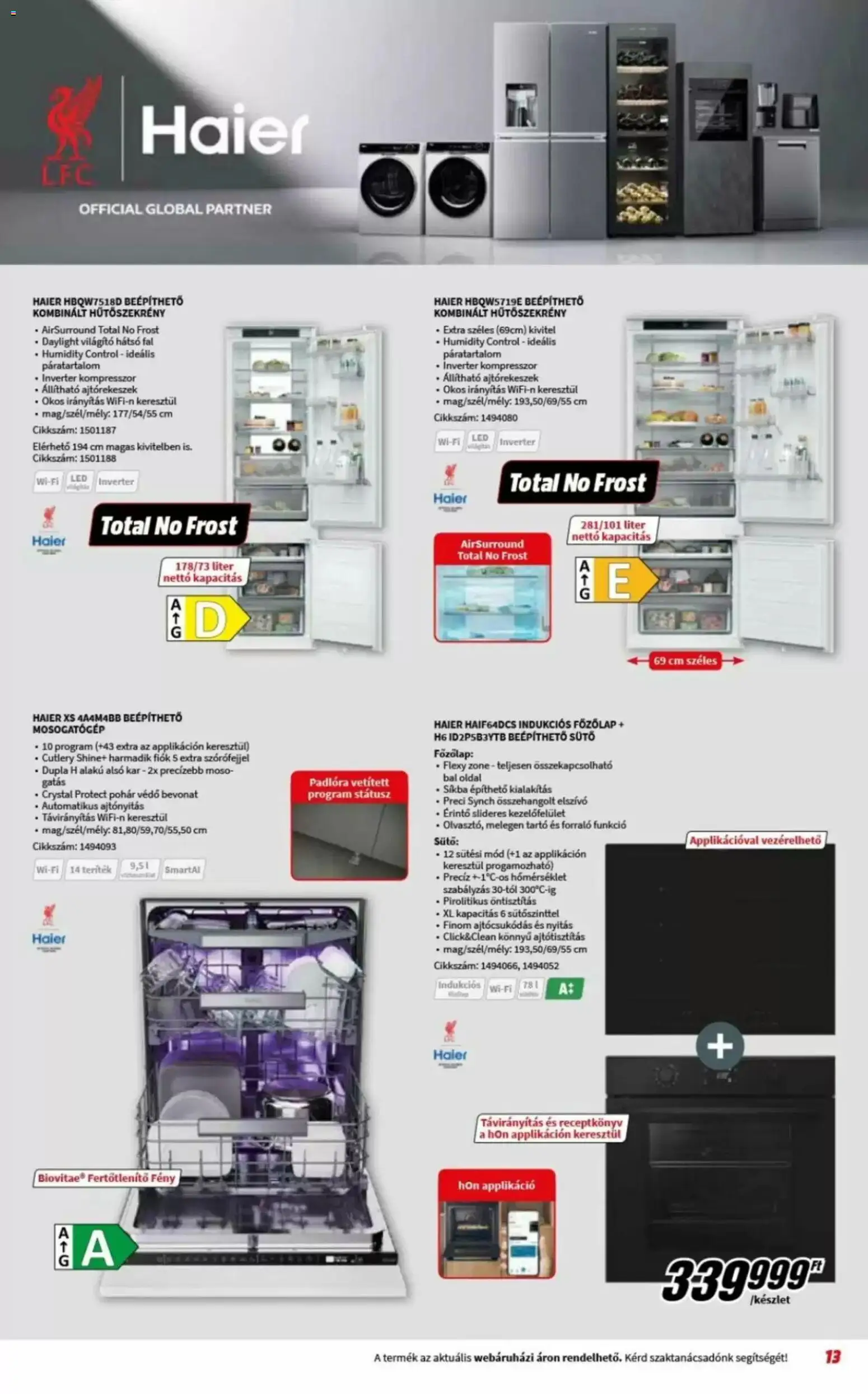 Media Markt akciós ujság - amely érvényes a következő dátumtól: 03.06.2026 | Oldal: 13 | Termékek: Hűtőszekrény, Sütő, Mosogatógép, Pohár