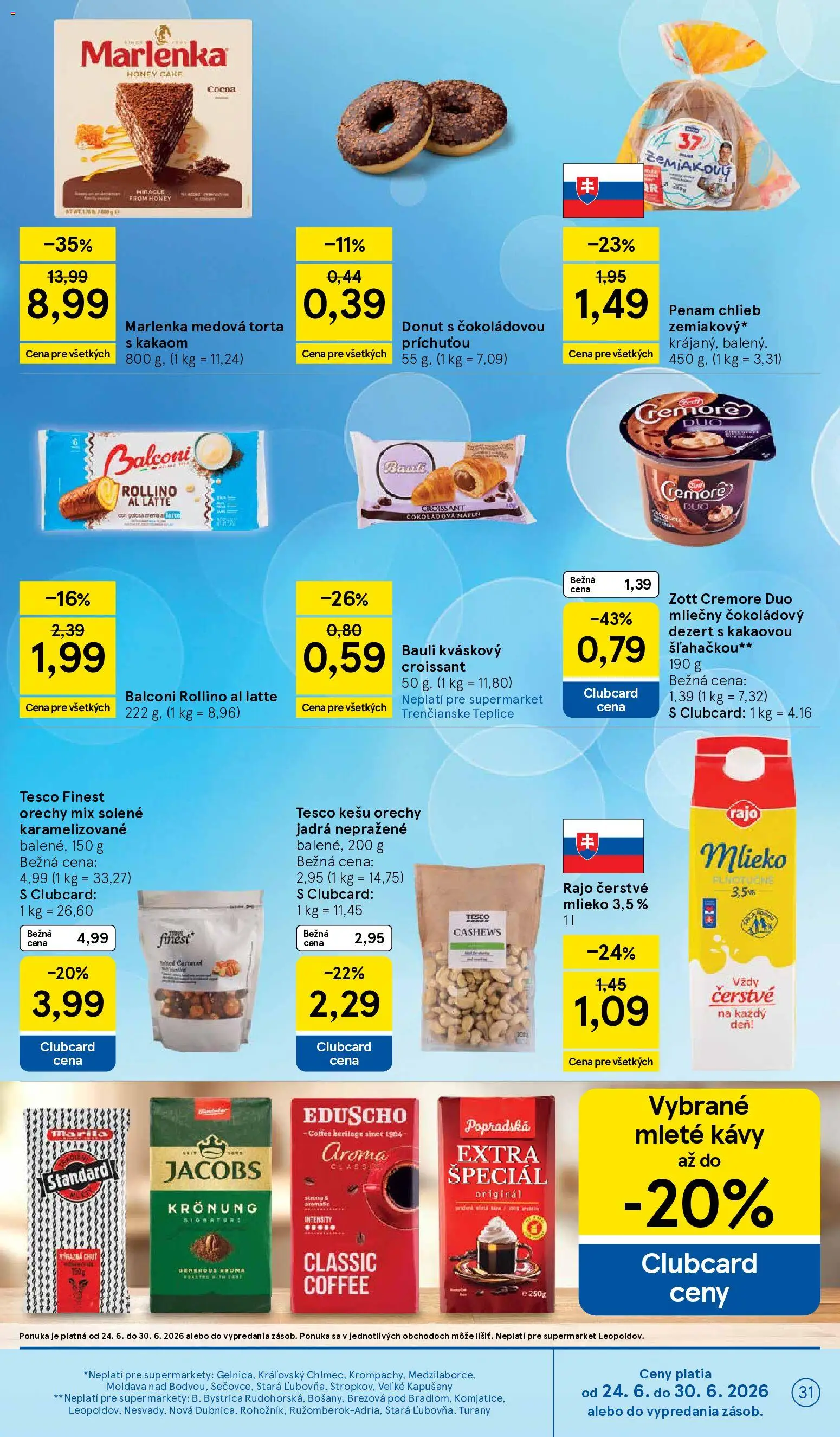 Nové Tesco akcie – leták je platný od 24.06.2026 | Strana: 31