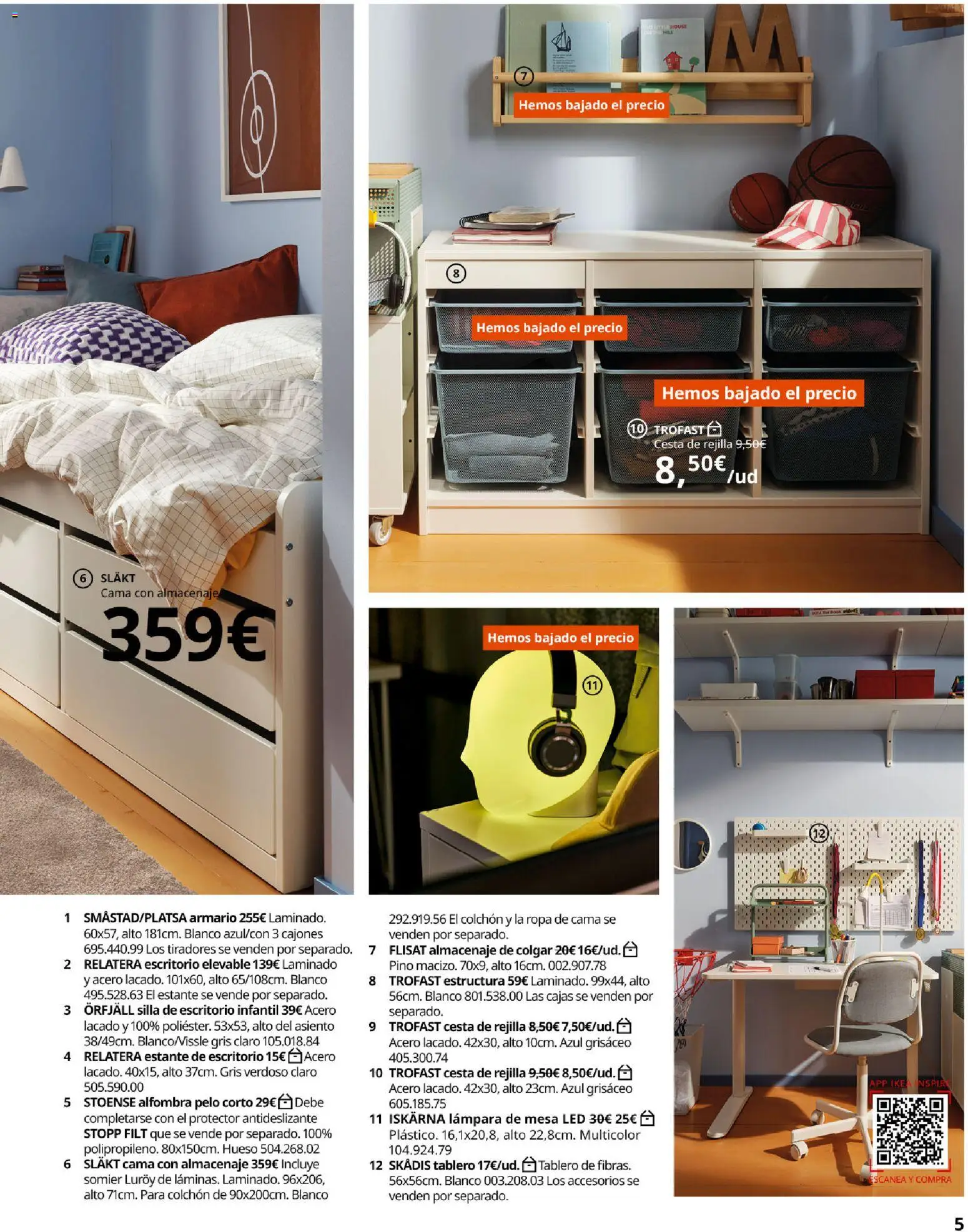 IKEA - Niños │ válido desde el 01/09/2026 | Página: 5 | Productos: Ropa, Silla de escritorio, Armario, Cesta