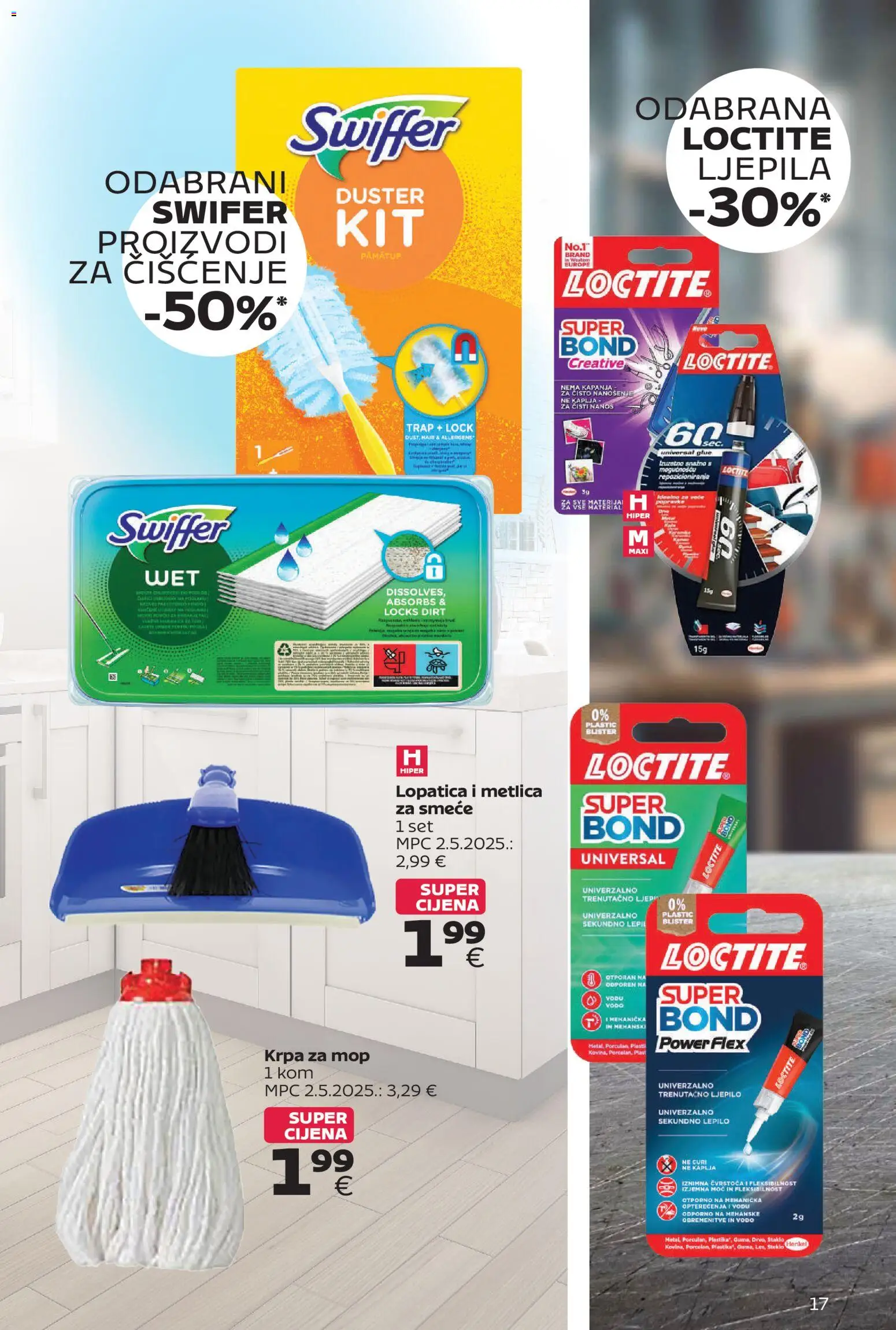 Tommy katalog | vrijedi od 28.09.2026 | Stranica: 17 | Proizvodi: Krpa, Mop, Lopatica, Ljepilo