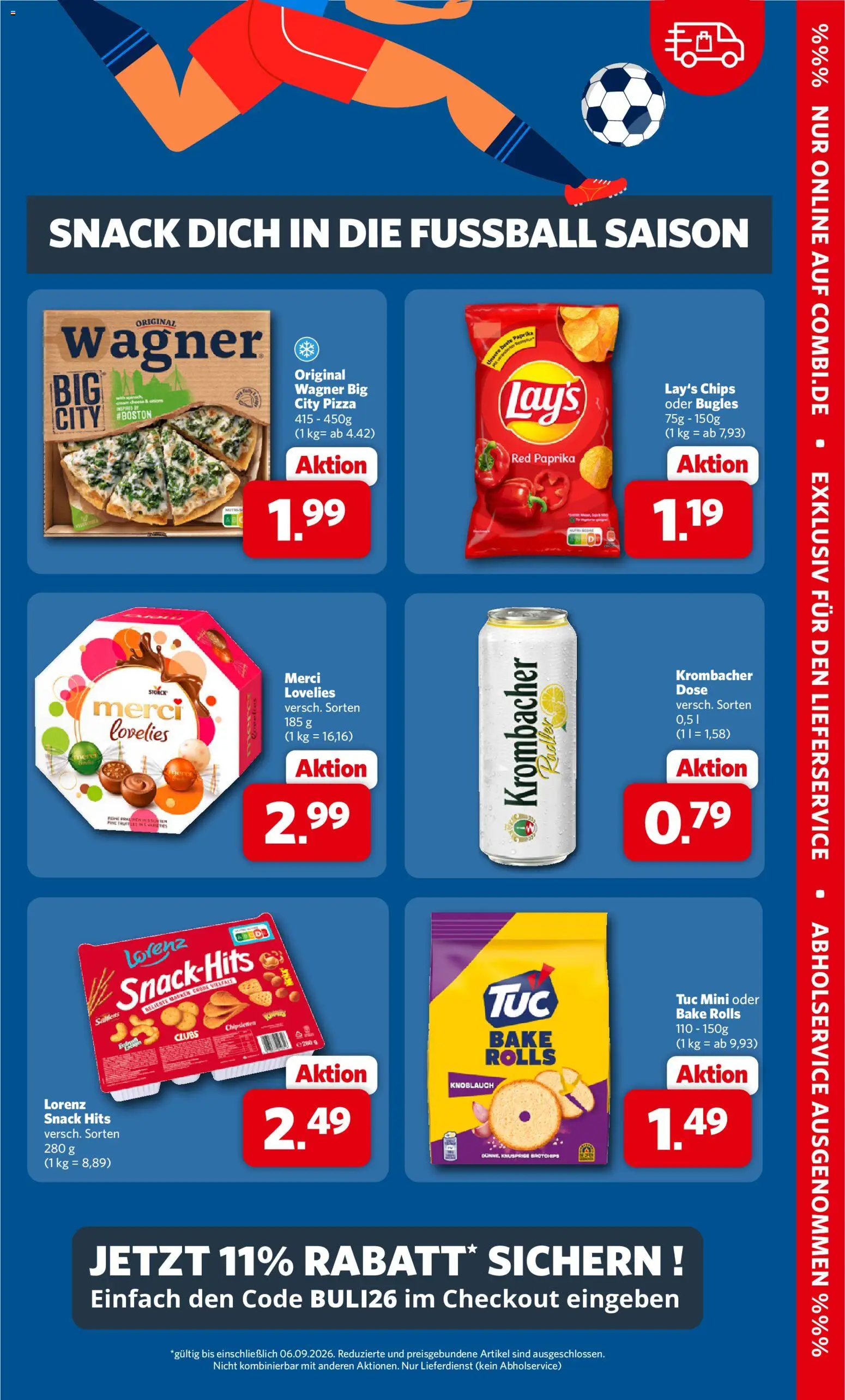 Combi Prospekt – gültig ab 31.08.2026 | Seite: 31 | Produkte: Radler, Knoblauch, Krombacher, Pizza