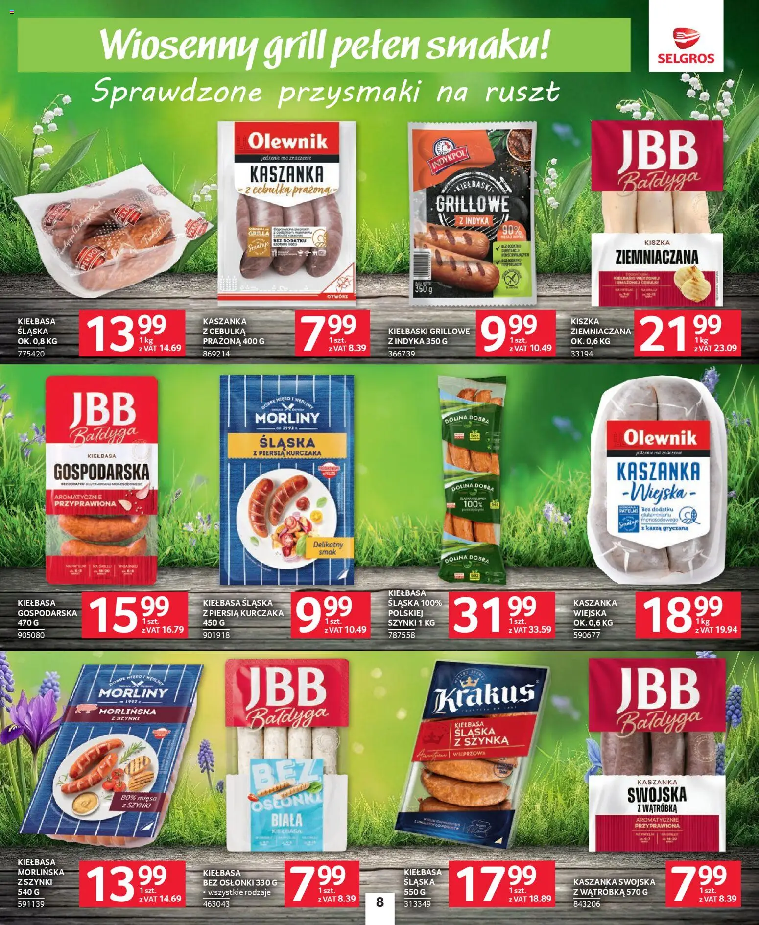 Selgros cash&carry gazetka - Grillowanie od 23.04.2026 | Strona: 8 | Produkty: Kasza, Wątróbka, Szynka, Kiełbasa śląska