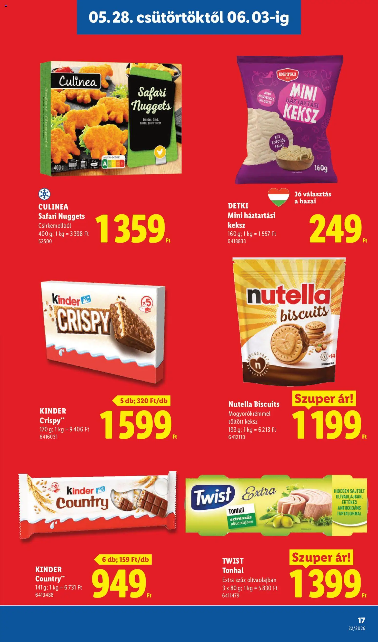 Lidl akciós ujság - amely érvényes a következő dátumtól: 28.05.2026 | Oldal: 17