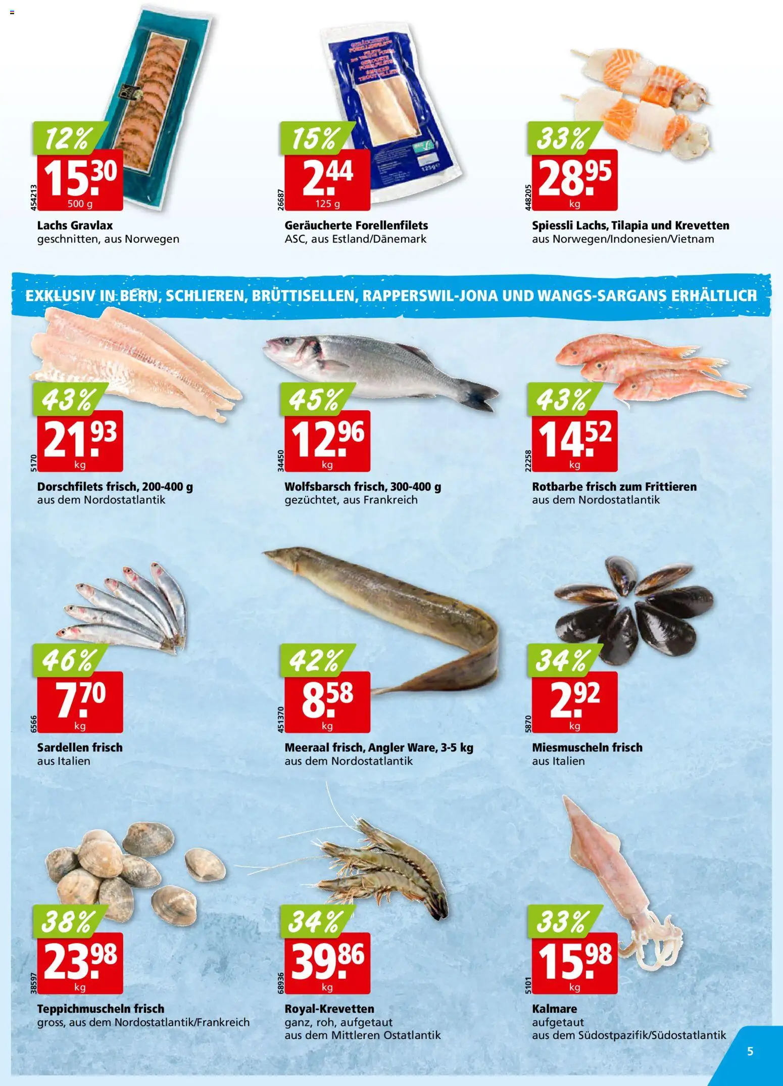 Aligro aktionen Schlieren, Gossau SG, Frauenfeld, Rapperswil-Jona, Sargans, Bern – gültig ab 10.08.2026 | Seite: 5 | Produkte: Lachs