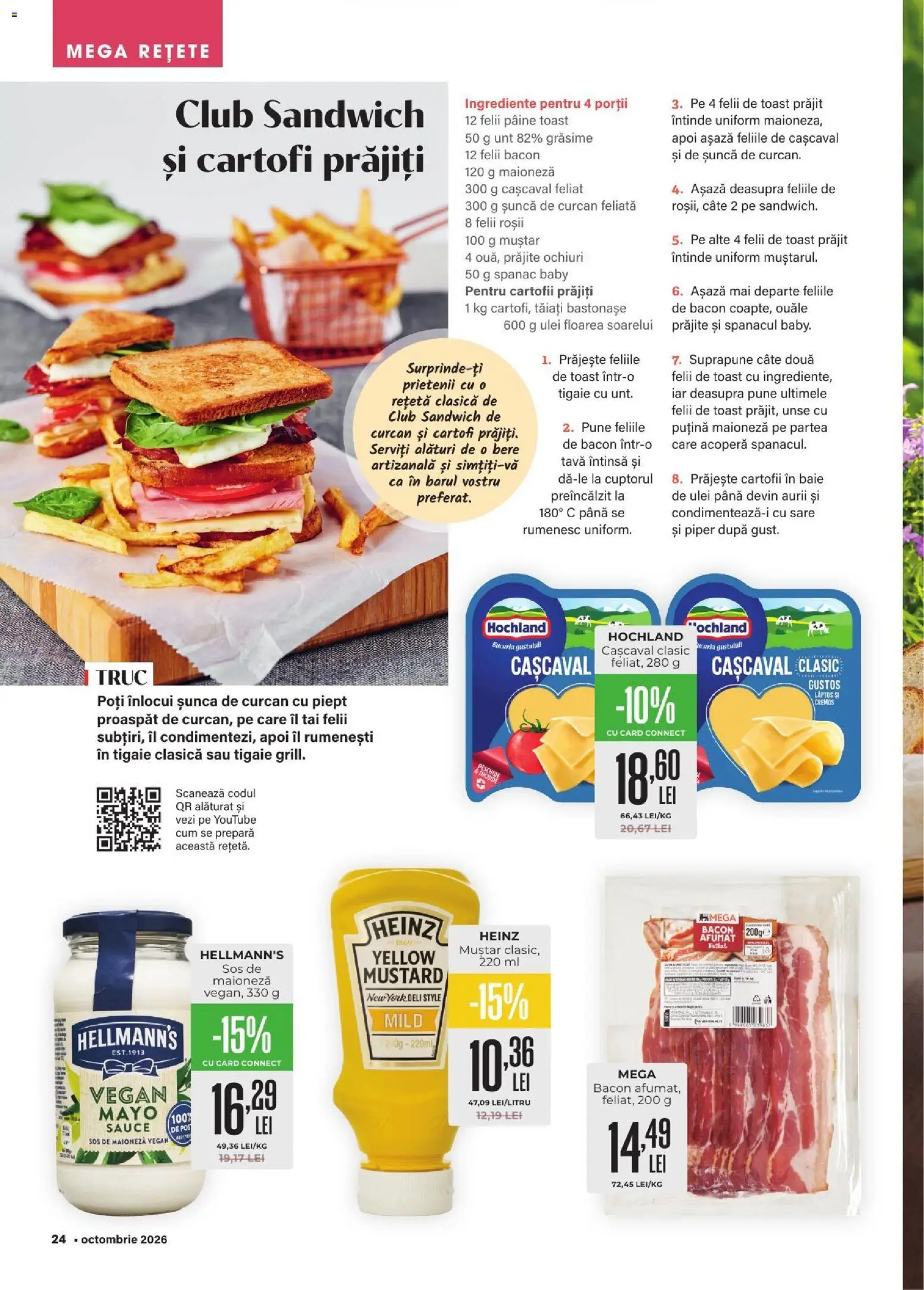 Noul catalog Mega Image – valabil de la 01.10.2026 | Pagină: 24 | Produse: Baby, Cașcaval, Unt, Muștar