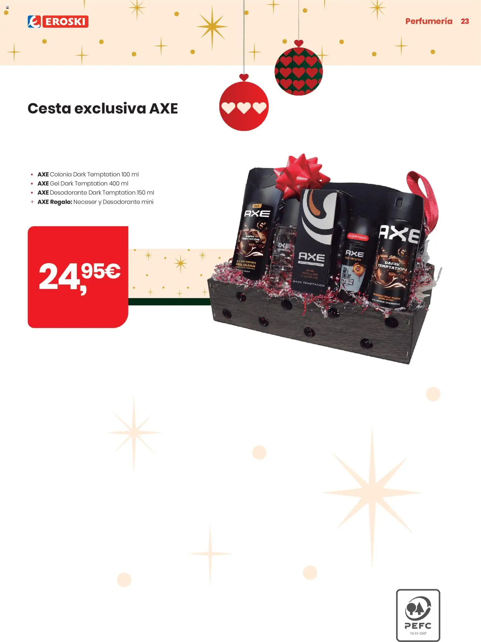 Eroski Navidad 2026 │ válido desde el 15/10/2026 | Página: 23 | Productos: Eau de toilette, Colonia, Chocolate, Neceser