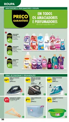 Pré-visualização Pingo Doce Cuidados Pessoais e para o Lar válido de 24/09/2026 | Página: 20 | Produtos: Ferro de engomar, Perfume, Cabides, Caixa
