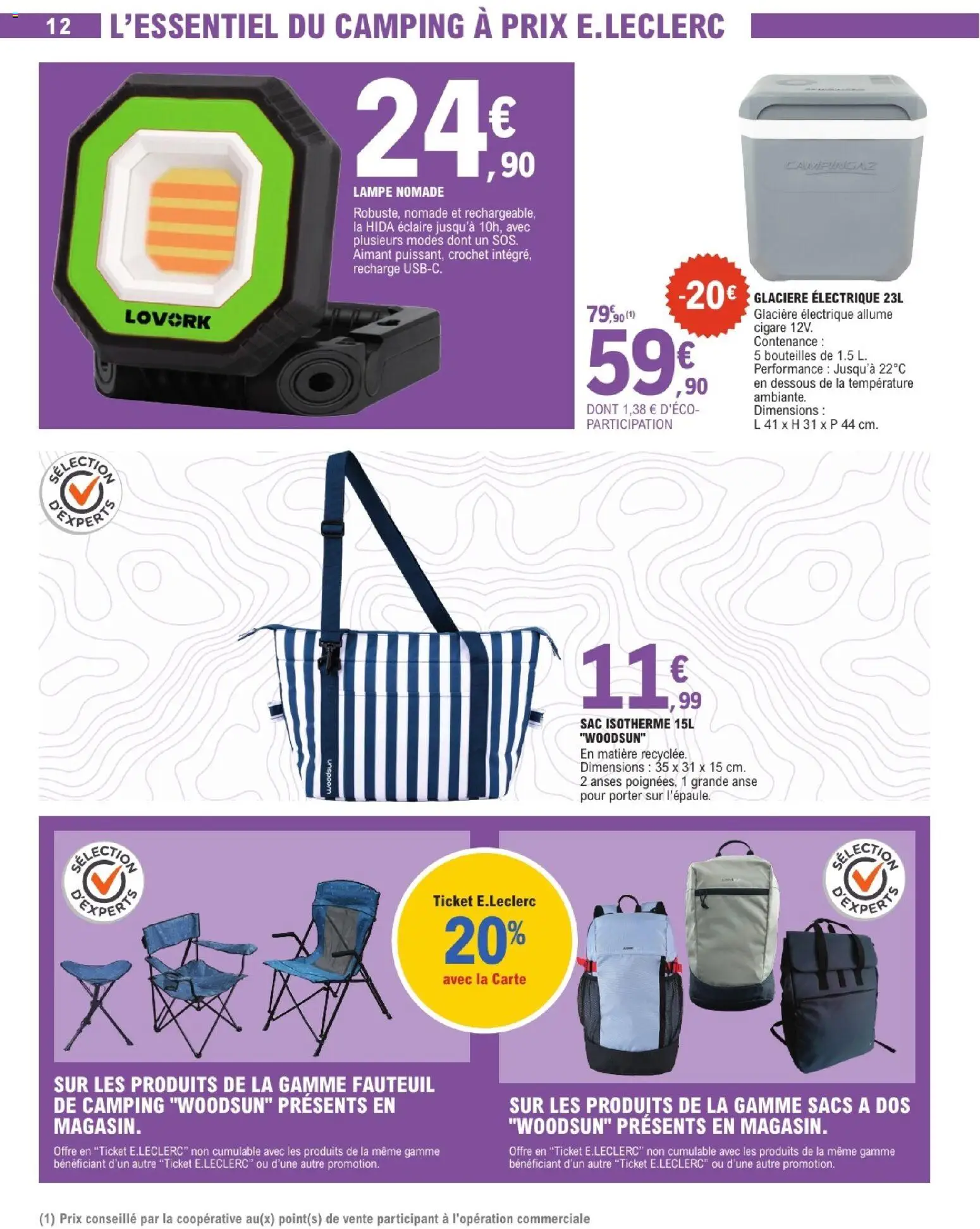 {H1} | Page: 12 | Produits: Sac isotherme, Sac, Glacière, Fauteuil
