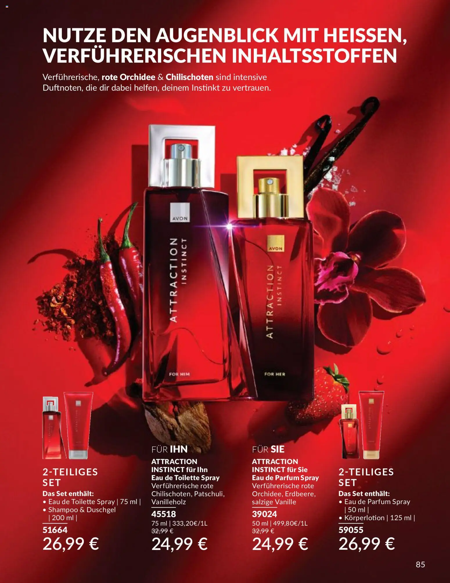 AVON Katalog Juni 2026 – gültig ab 01.06.2026 | Seite: 85 | Produkte: Orchidee, Parfüm, Duschgel, Eau de Parfum