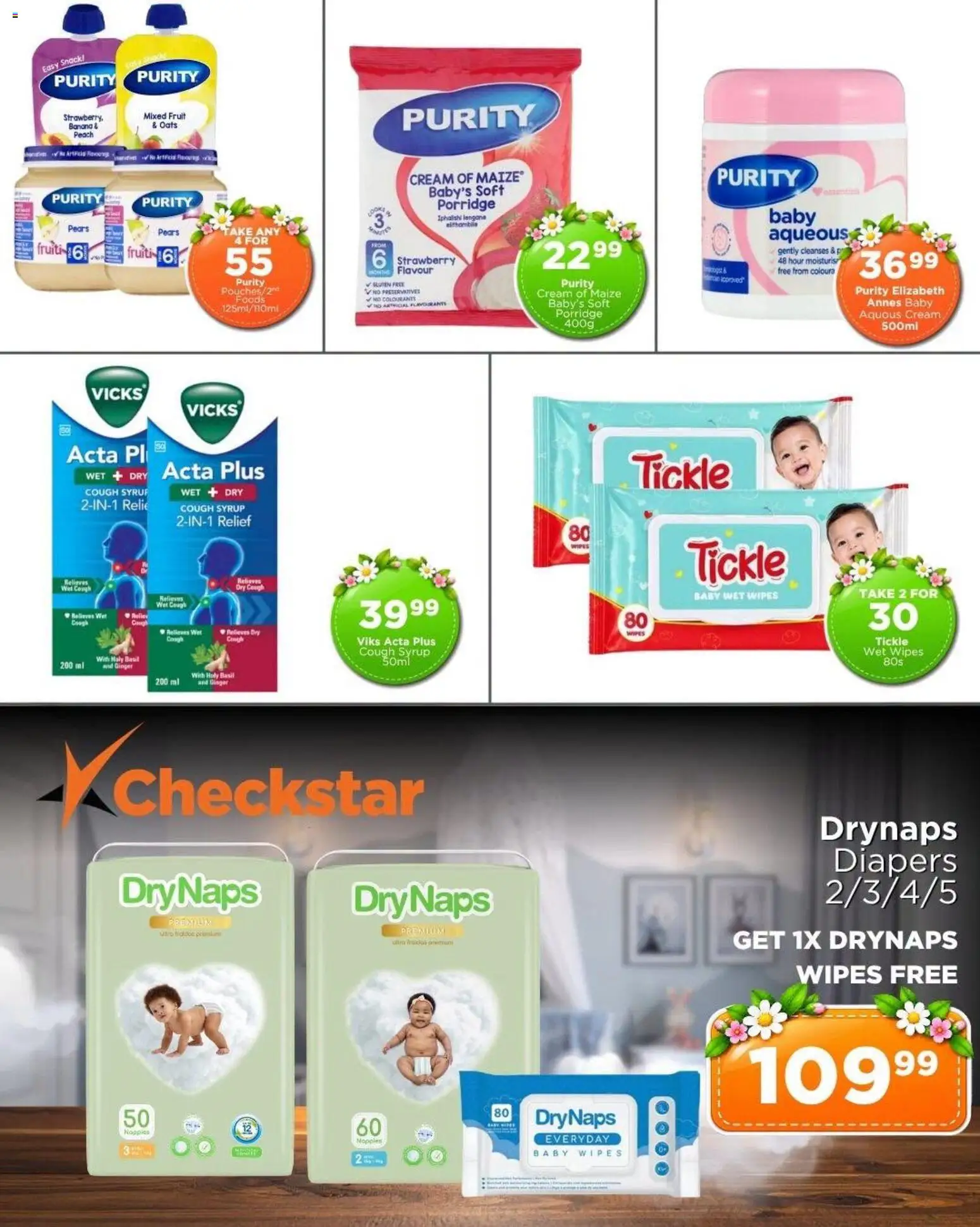 New Check Star catalogue – valid from 09/09/2026 | Page: 10 | Products: Pears, Cough syrup, Cream, Peach